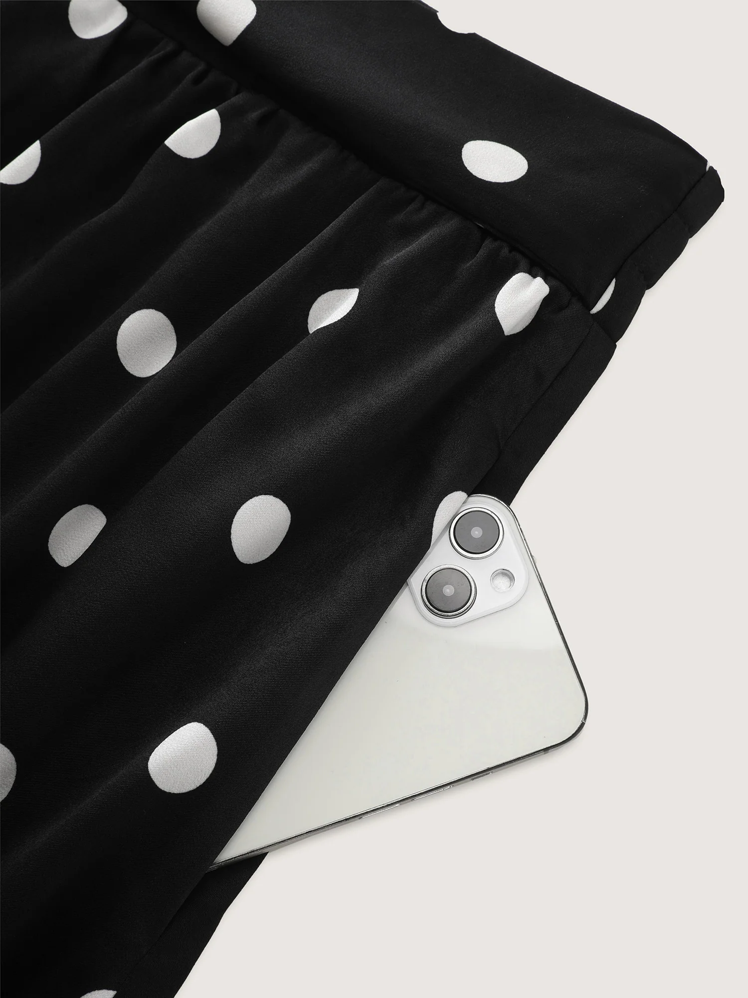 Polka Dot Charm Pleated Maxi Skirt - Image 7