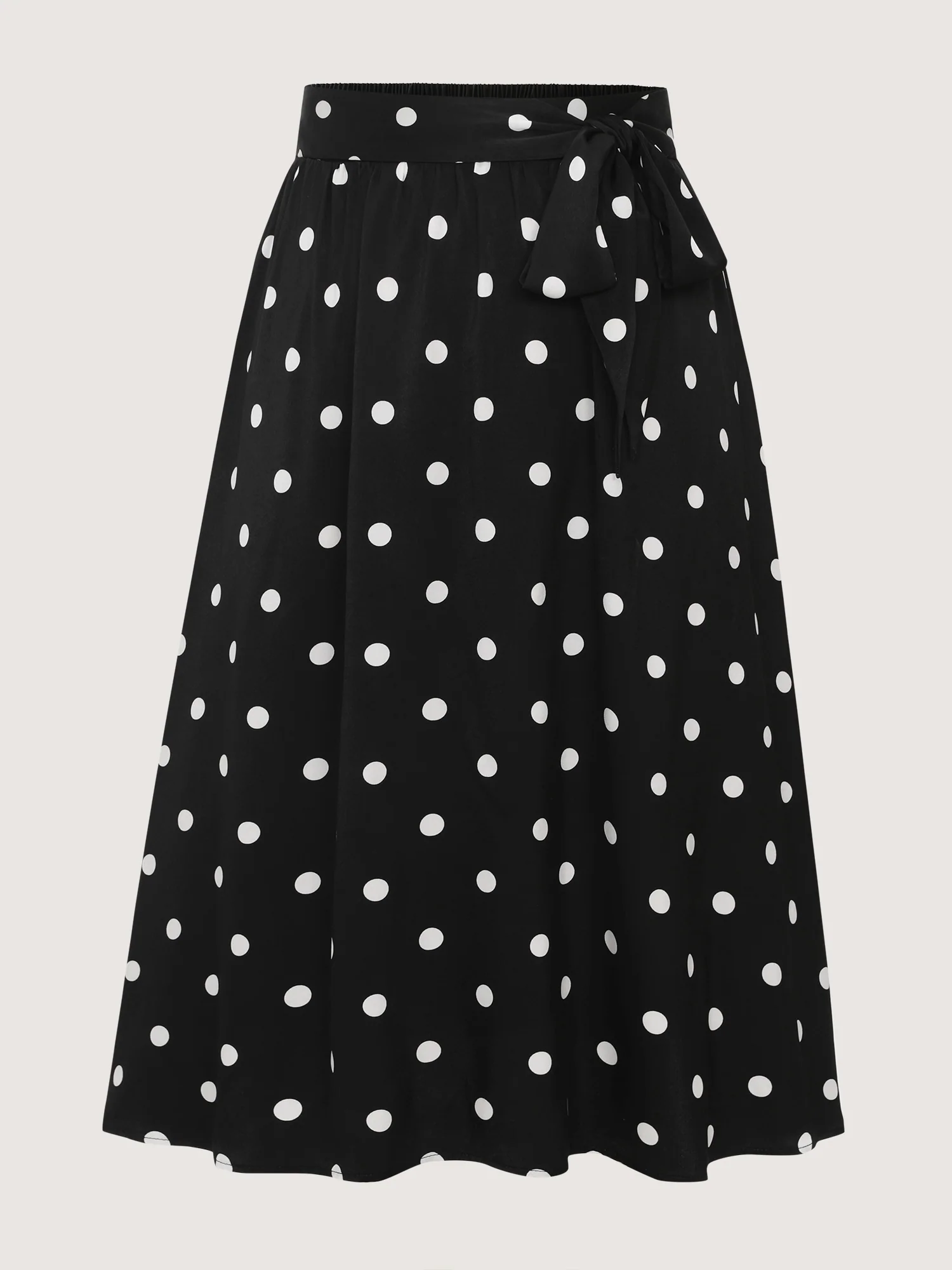 Polka Dot Charm Pleated Maxi Skirt - Image 8