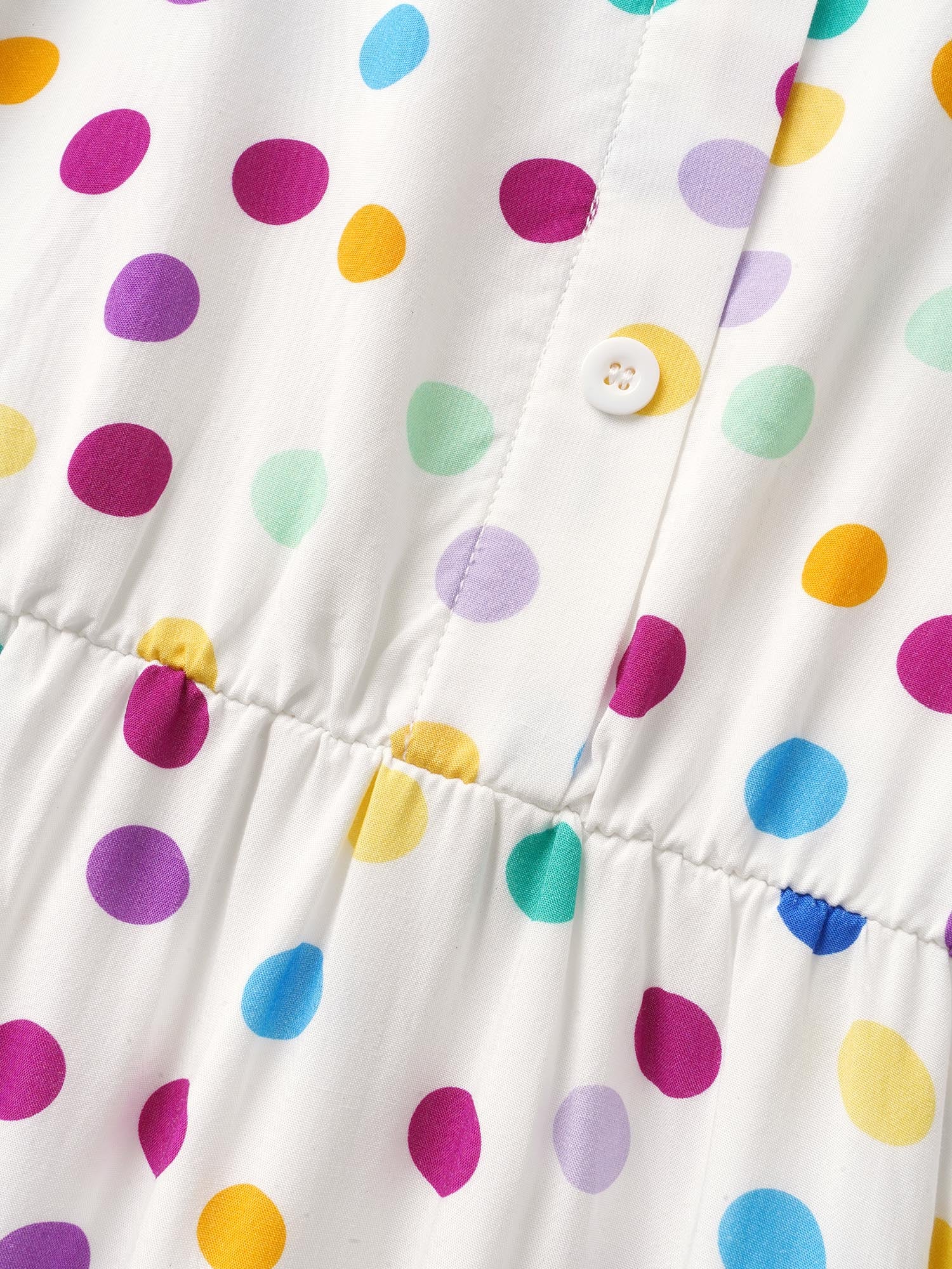 Polka Dot Front Tie Midi Shirt Dress - Image 5
