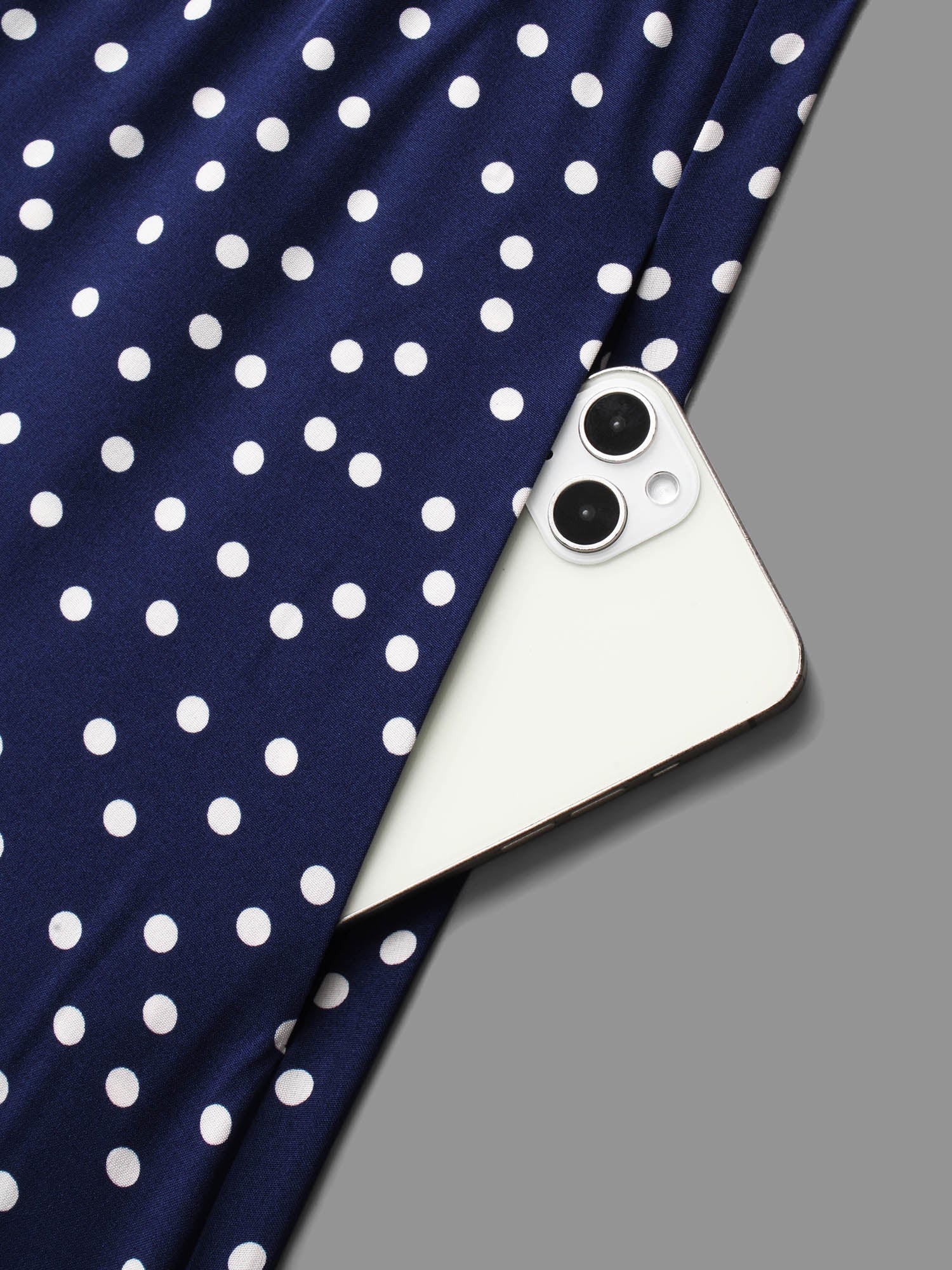 Polka Dot Heart Neckline Midi Dress - Image 6