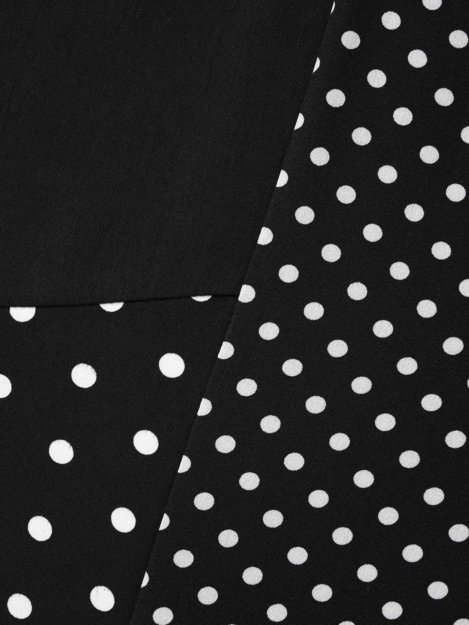 Polka Dot Panelled A-Line Shirt - Image 6