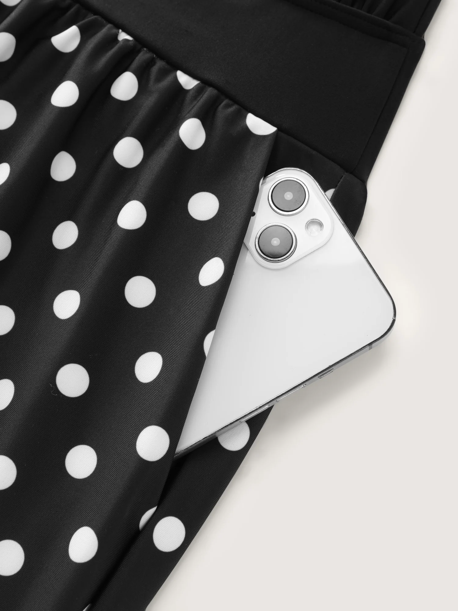 Polka Dot Pockets Swim Romper - Image 6
