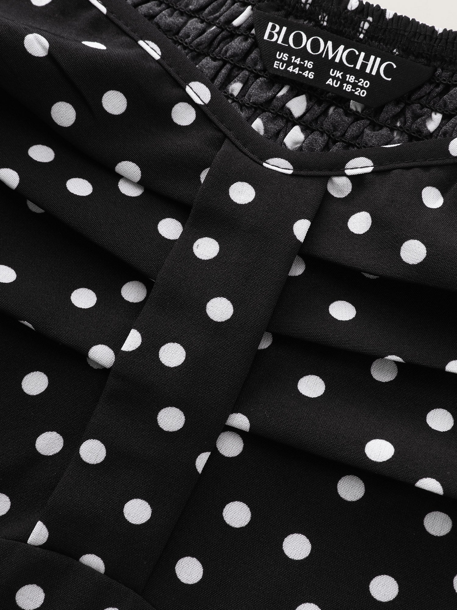 Polka Dot Print Gathered Bodice Tank Top - Image 6