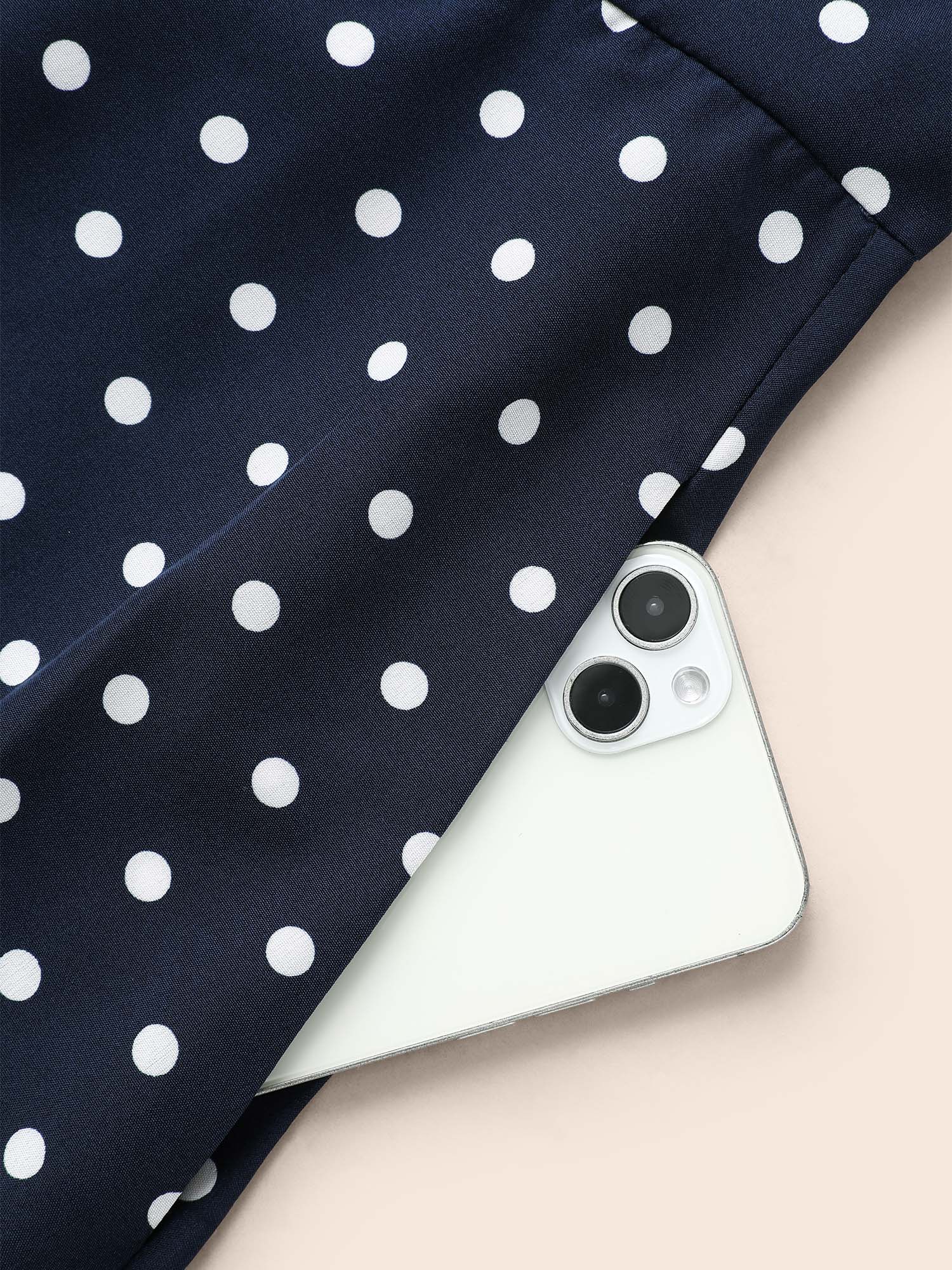 Polka Dot Ruffle Trim Midi Dress - Image 6