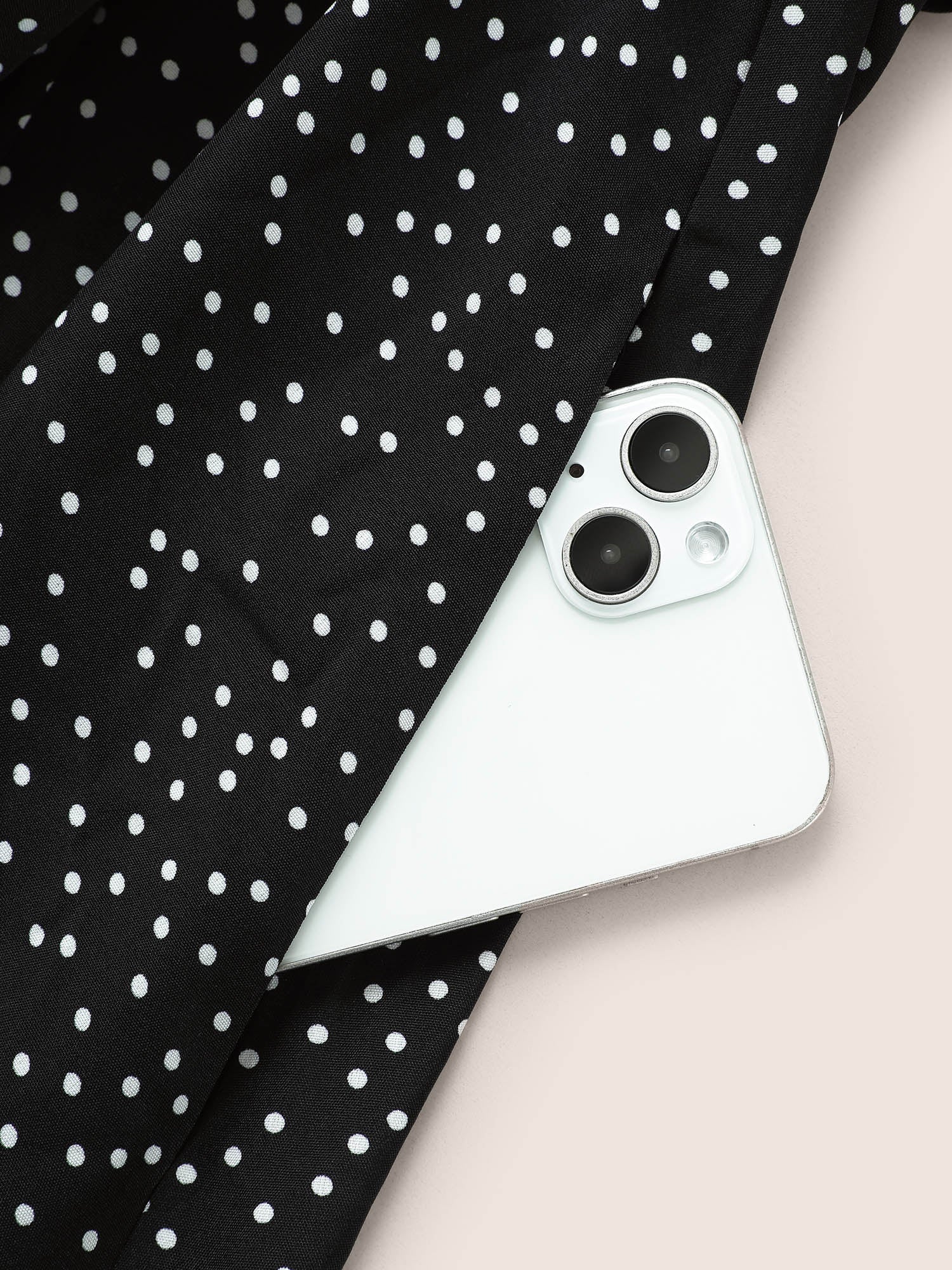 Polka Dot Shirt Collar Pocket Button Up Dress - Image 6