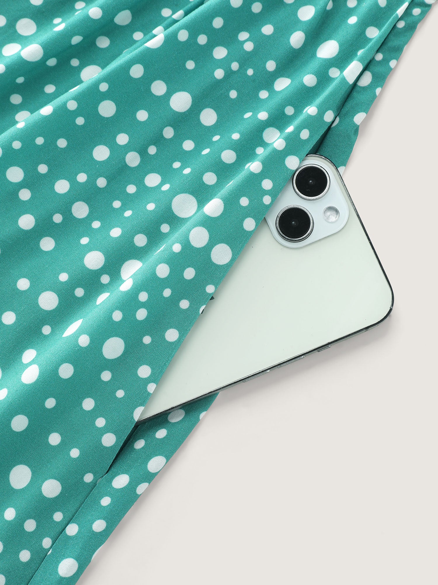 Polka Dot Sleeve Ties Midi Dress - Image 8