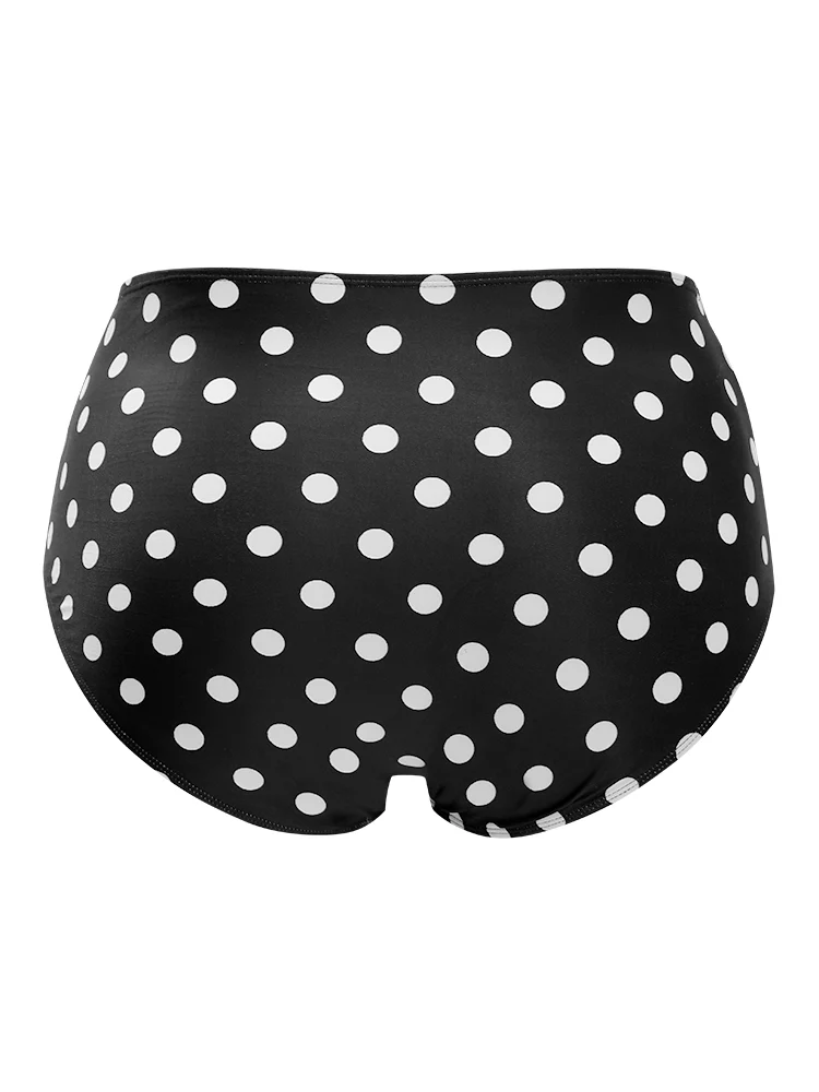 Polka Dot Twist Front Adjustable Straps Swim Dress - Image 13