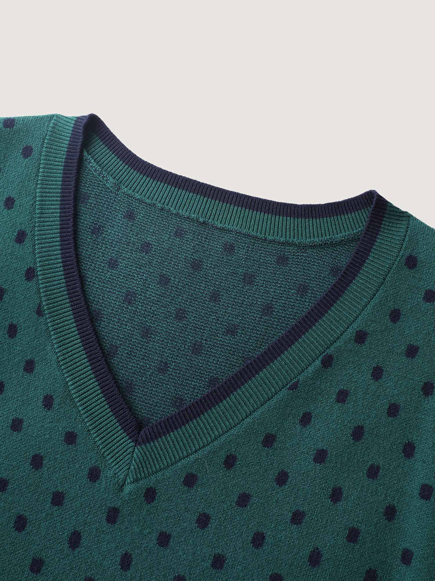 Polka Dots Balloon Sleeve Pullover - Image 6