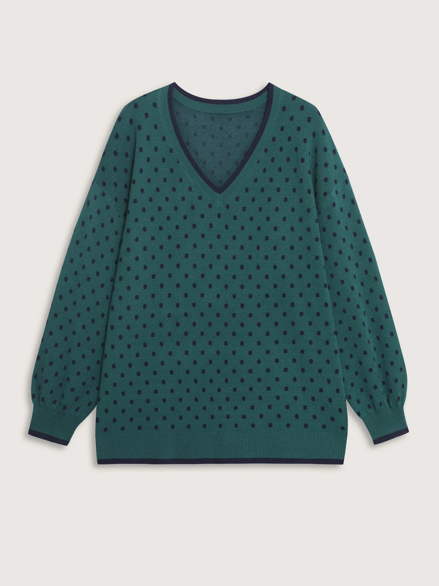 Polka Dots Balloon Sleeve Pullover - Image 7