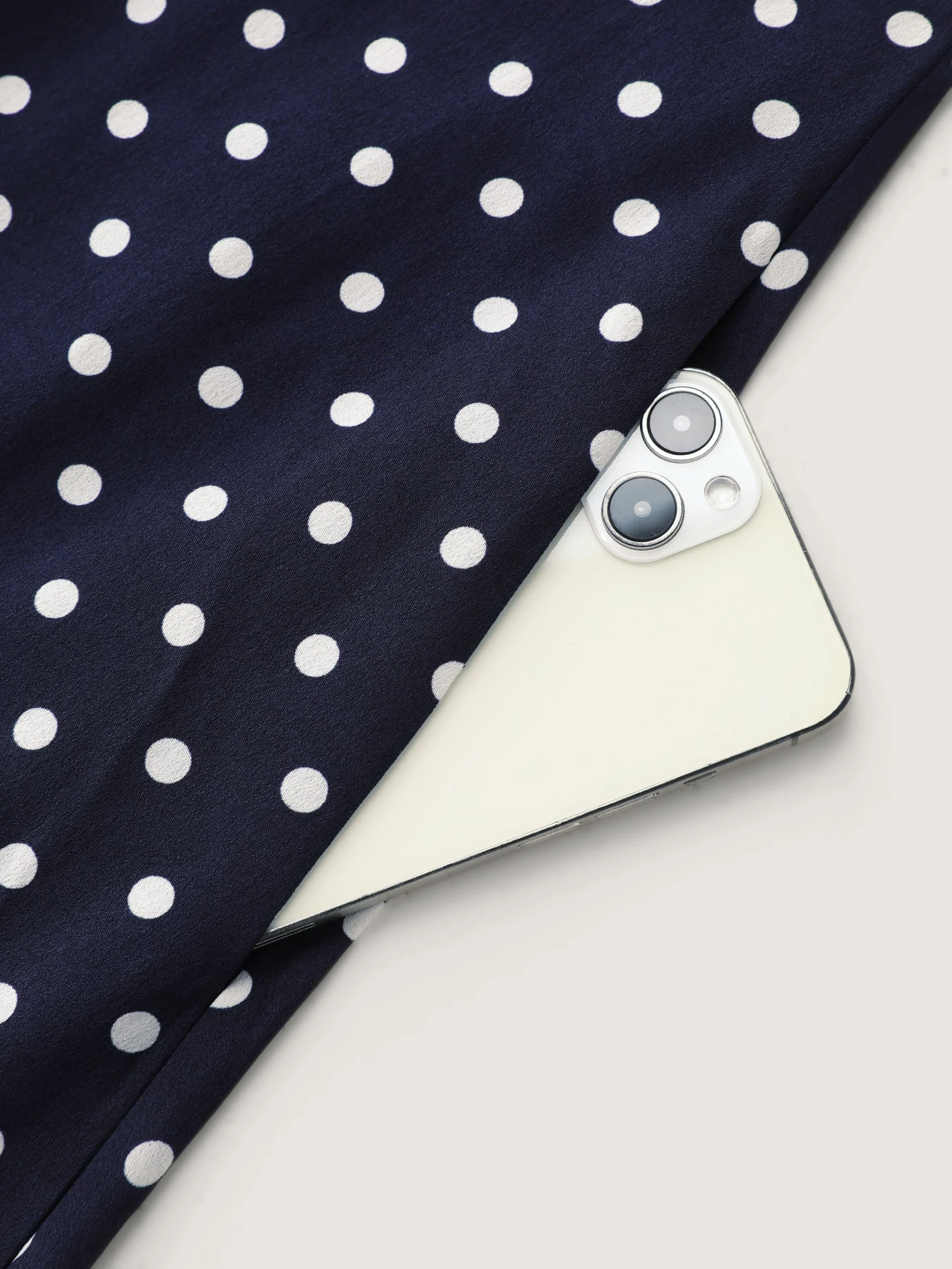 Polka Dots Charm Button Detail Mini Dress - Image 6
