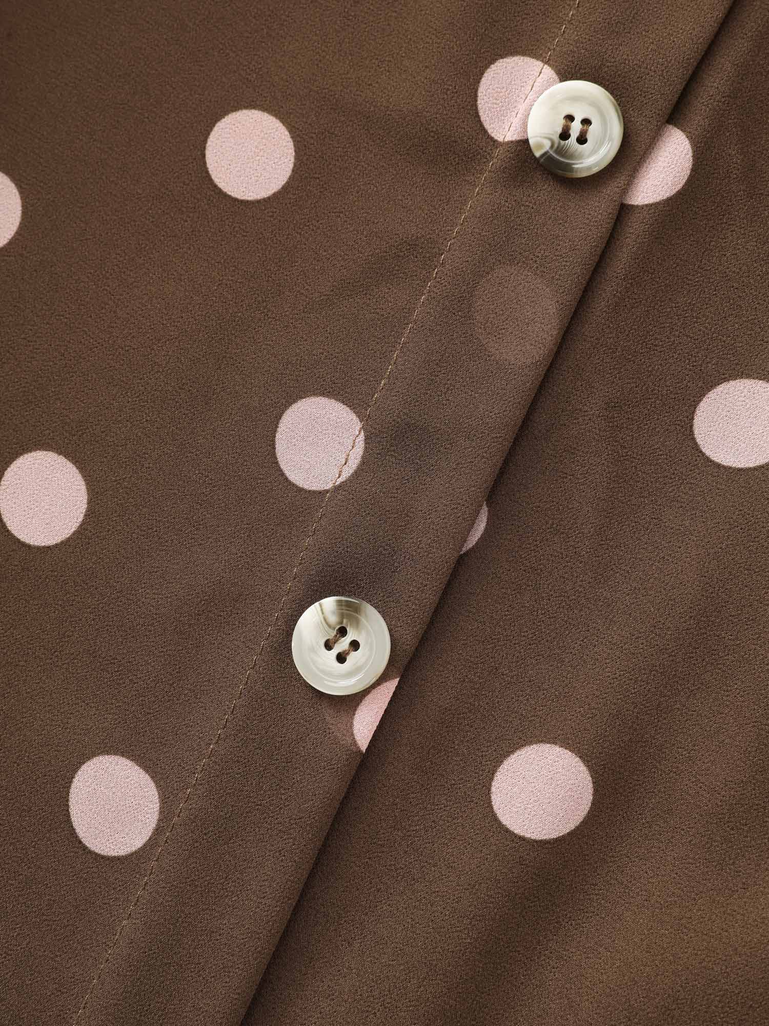 Polka Dots Curve-Hugging Midi Dress - Image 5