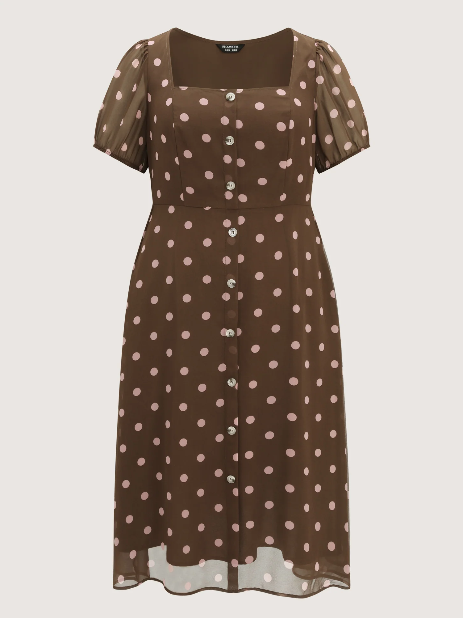 Polka Dots Curve-Hugging Midi Dress - Image 7