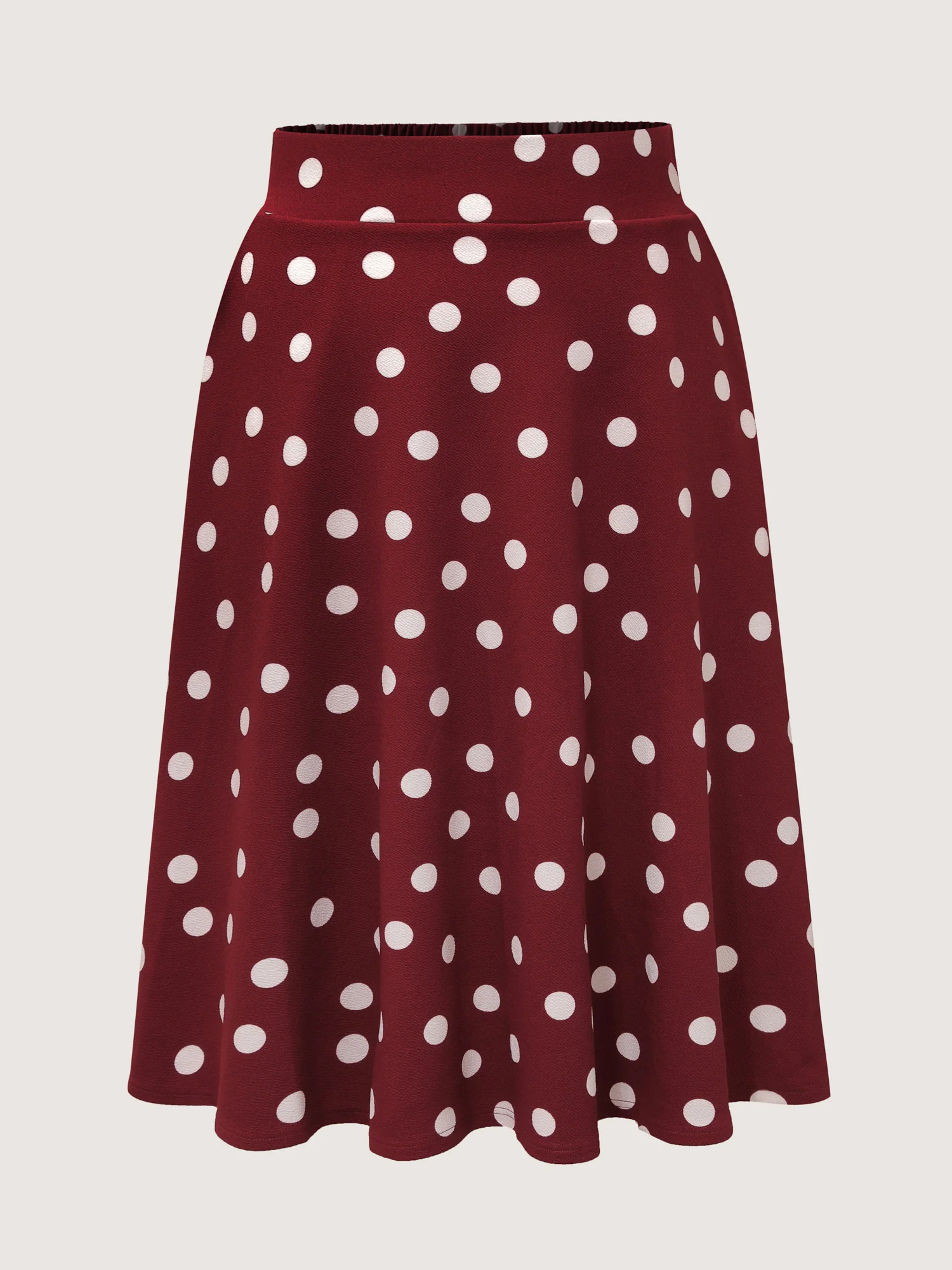 Polka Dots Flowy Holiday Midi Skirt - Image 8