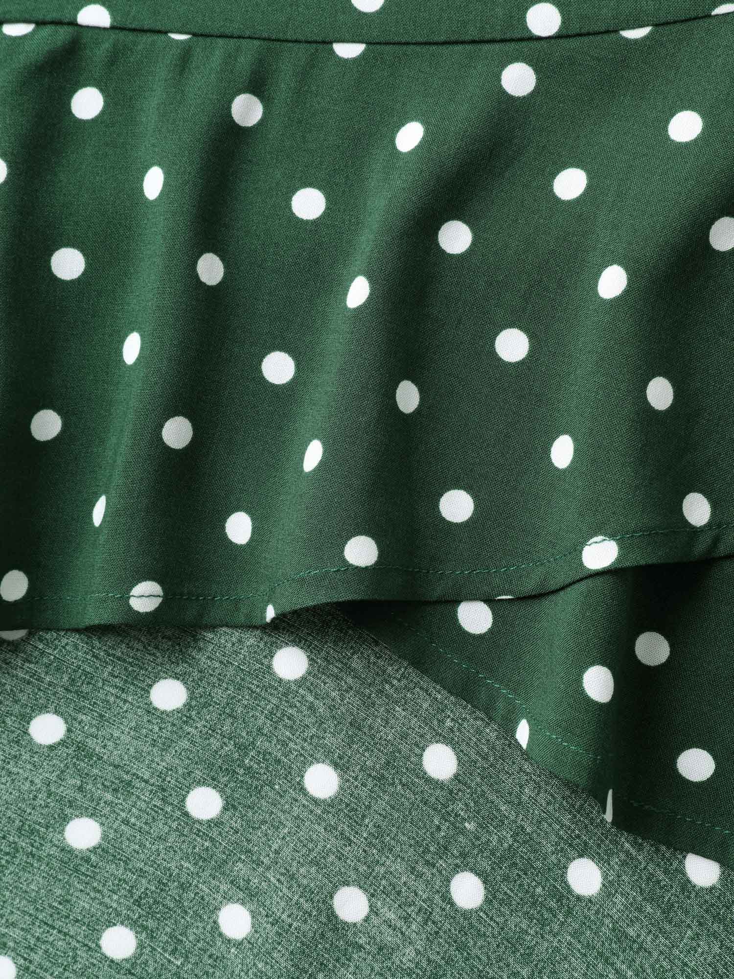 Polka Dots Halter Neck Belted Midi Dress - Image 6