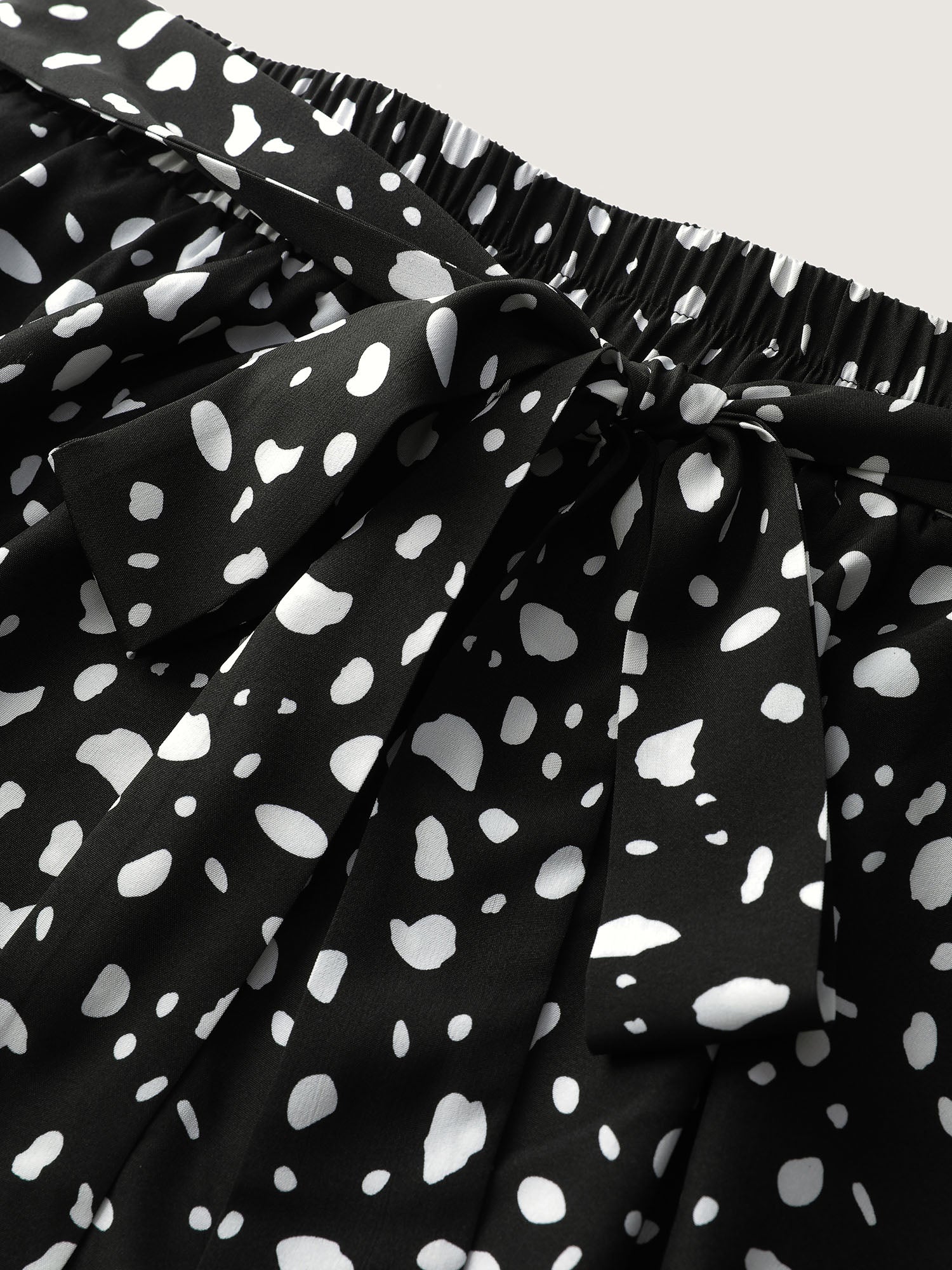 Polka Dots High Low Hem Midi Skirt - Image 8