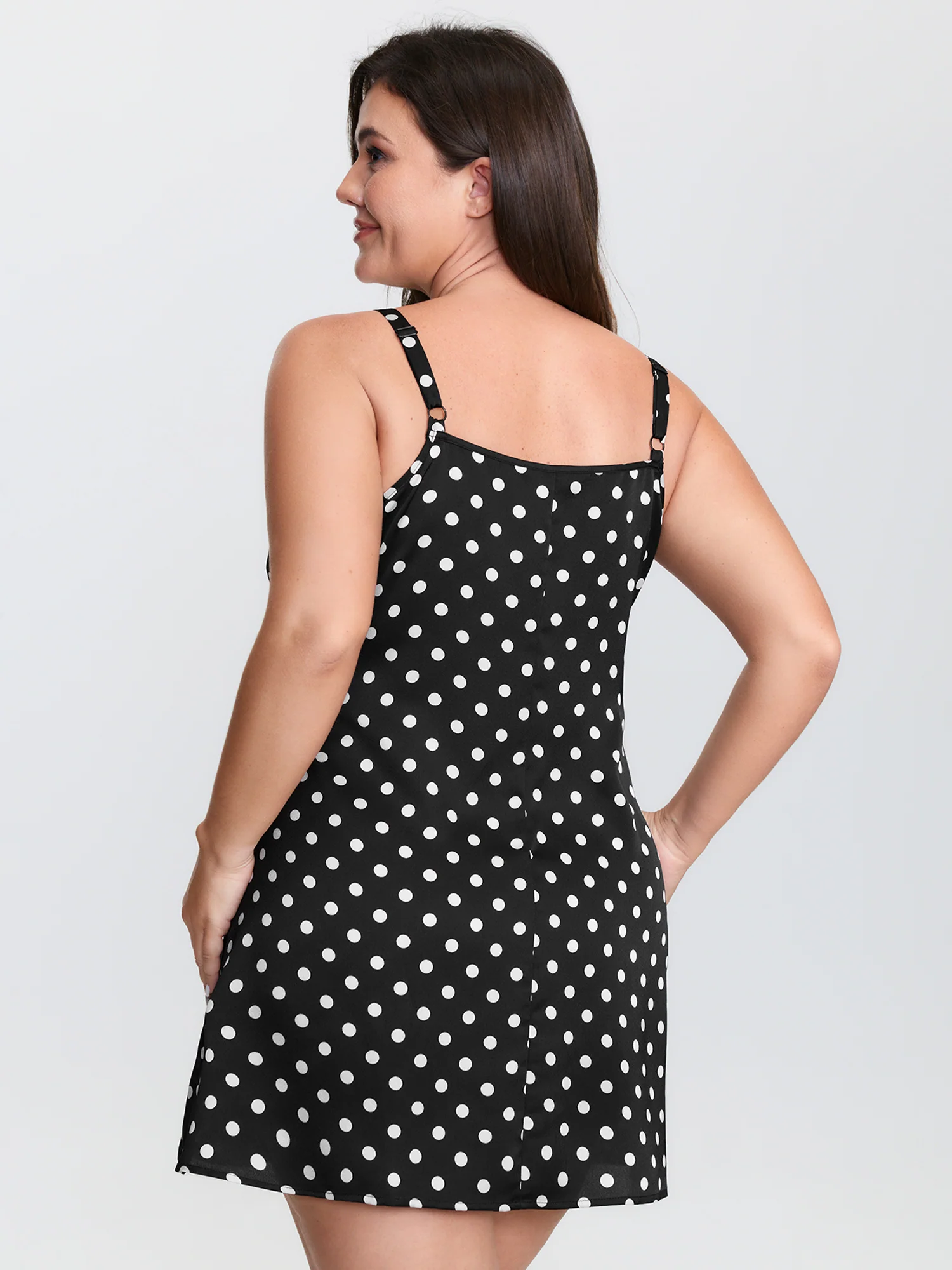 Polka Dot Charm V-Neckline Nightgown - Image 4