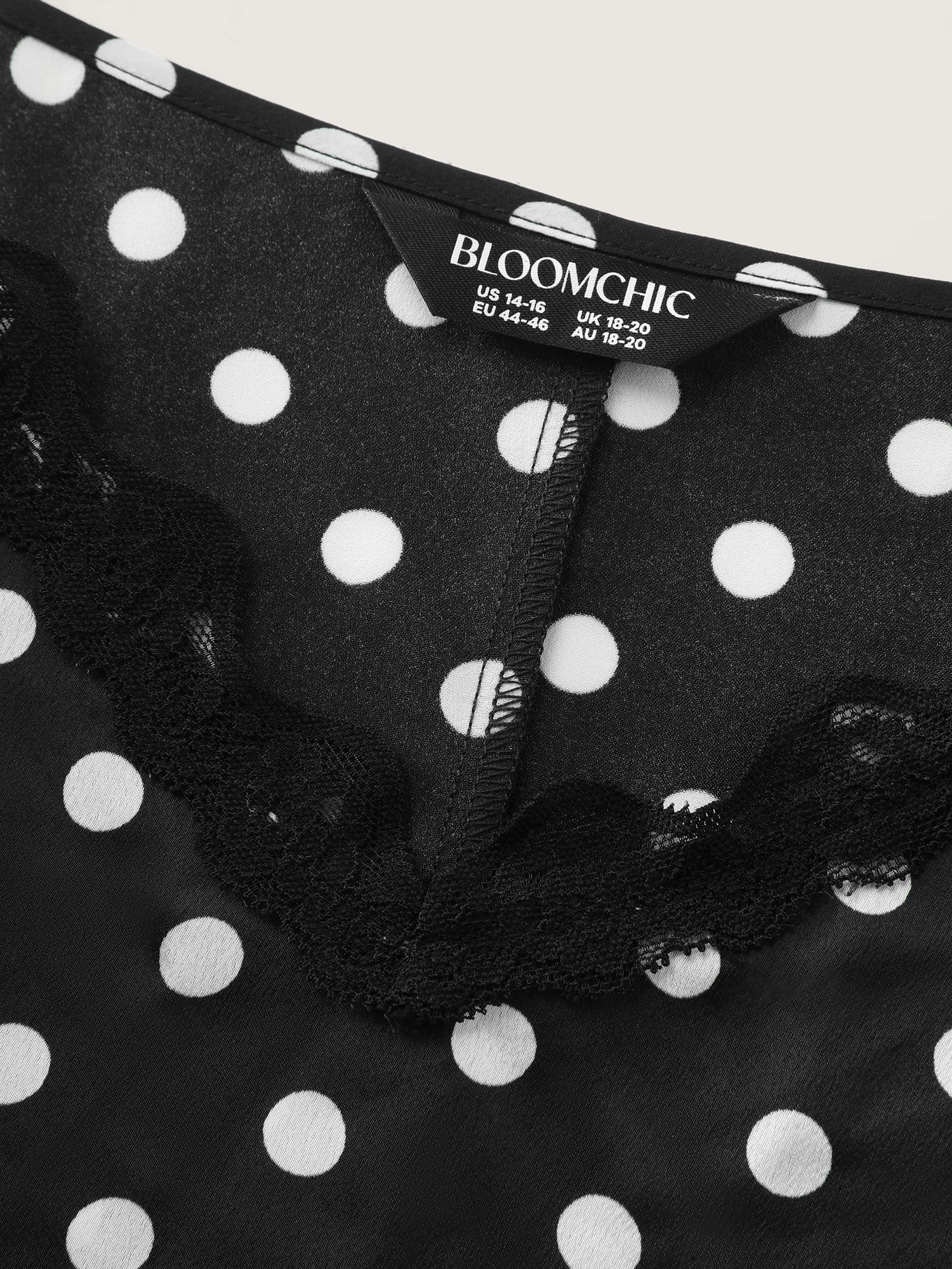 Polka Dot Charm V-Neckline Nightgown - Image 5