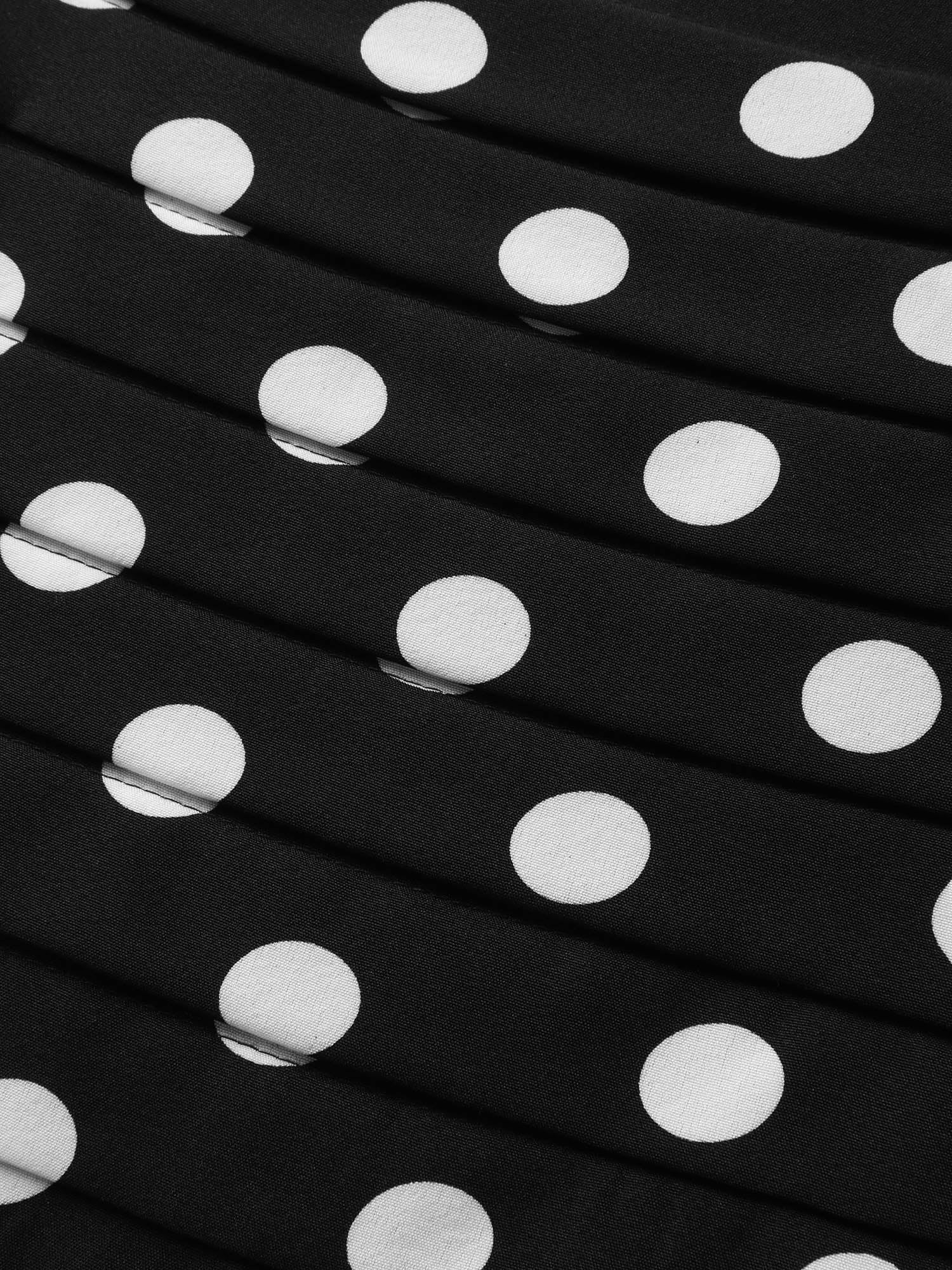Polka Dots Pleated Bodice Midi Dress - Image 5