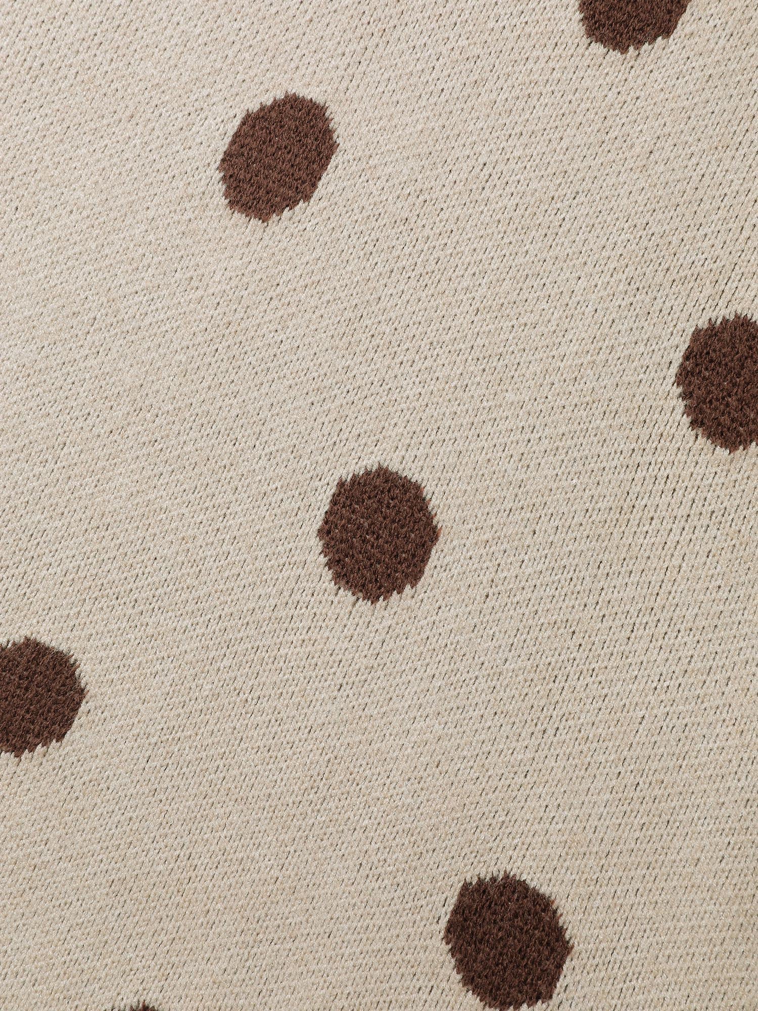 Polka Dots Print Color Contrast Pullover - Image 5