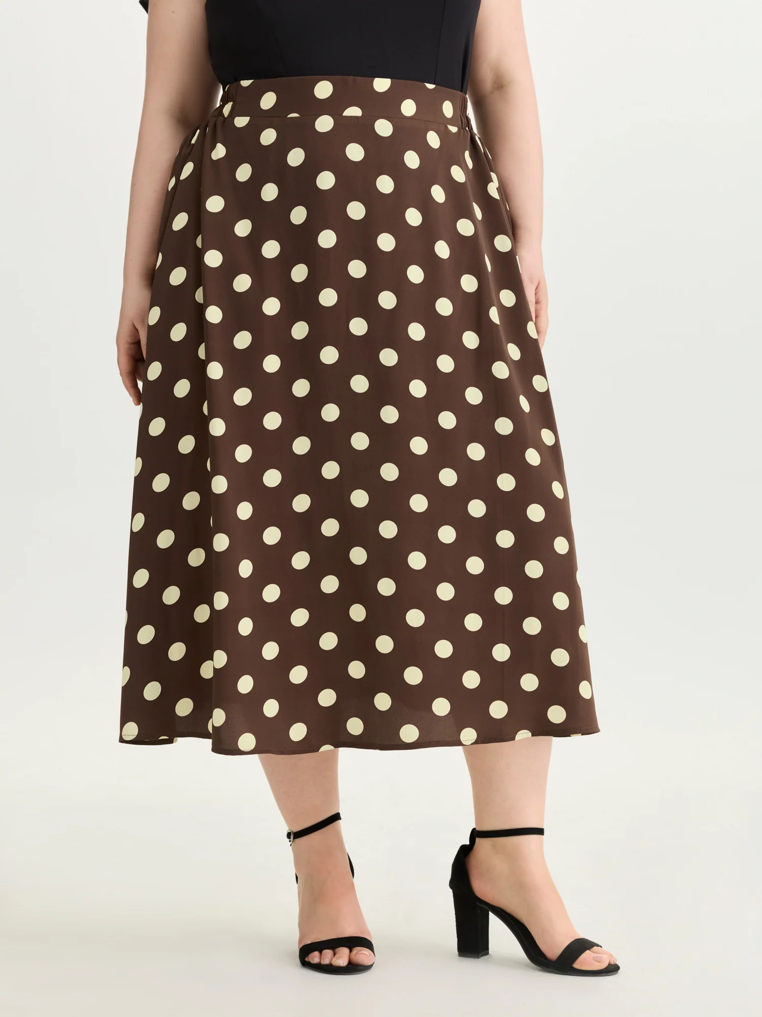 Polka Dots Print Maxi Skirt - Image 2