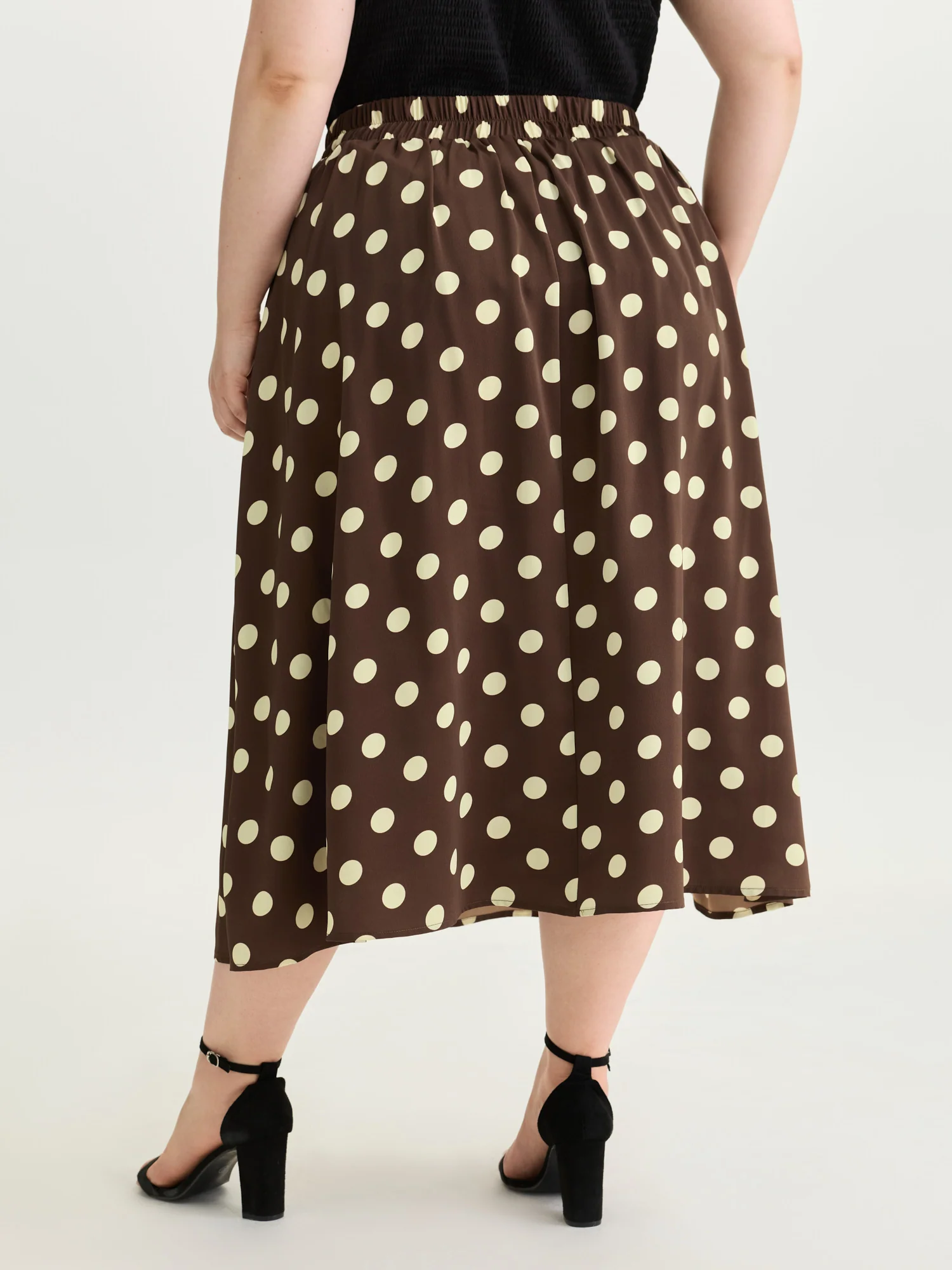 Polka Dots Print Maxi Skirt - Image 5