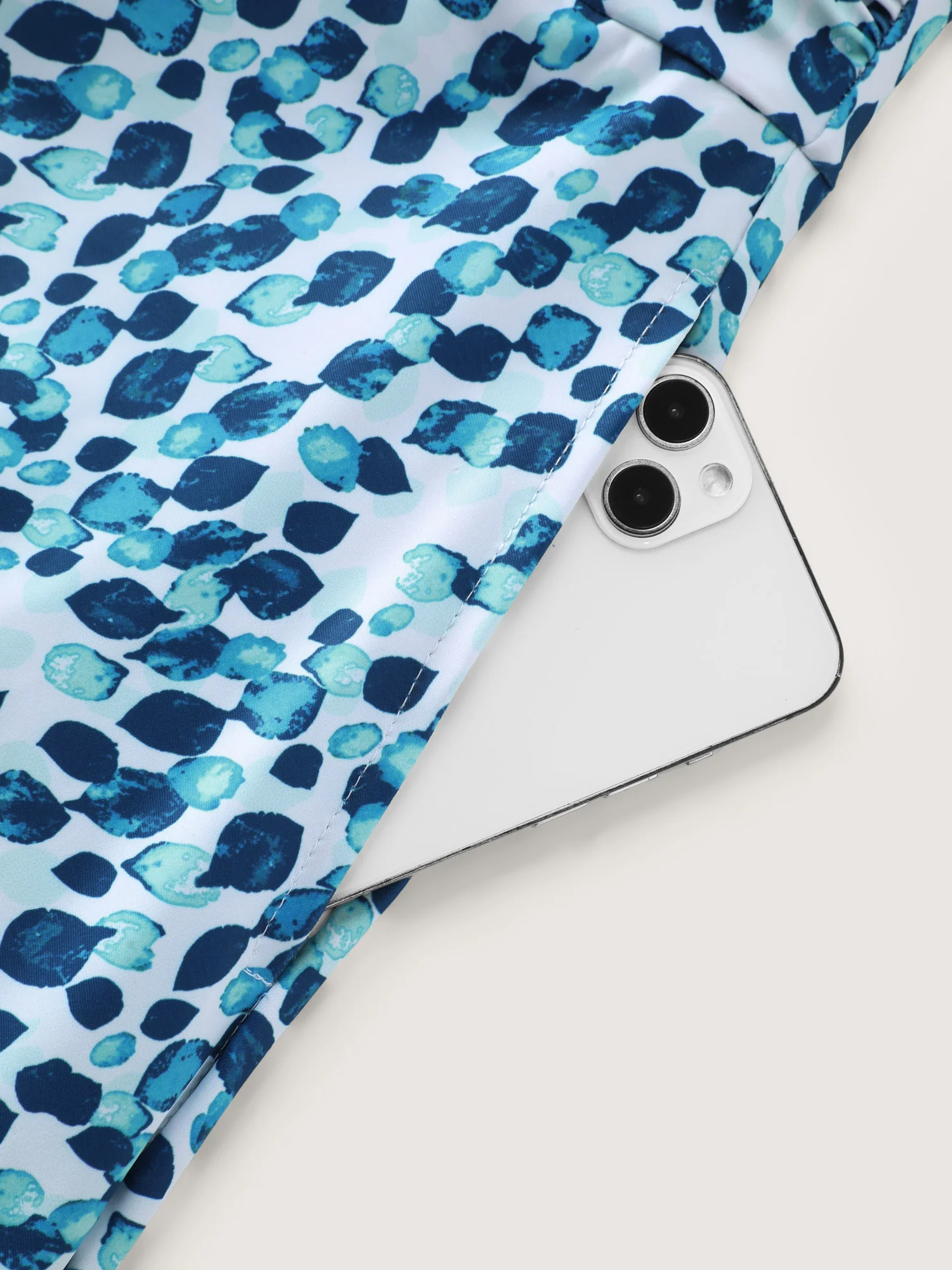 Polka Dots Print Pockets Swim Dress - Image 8