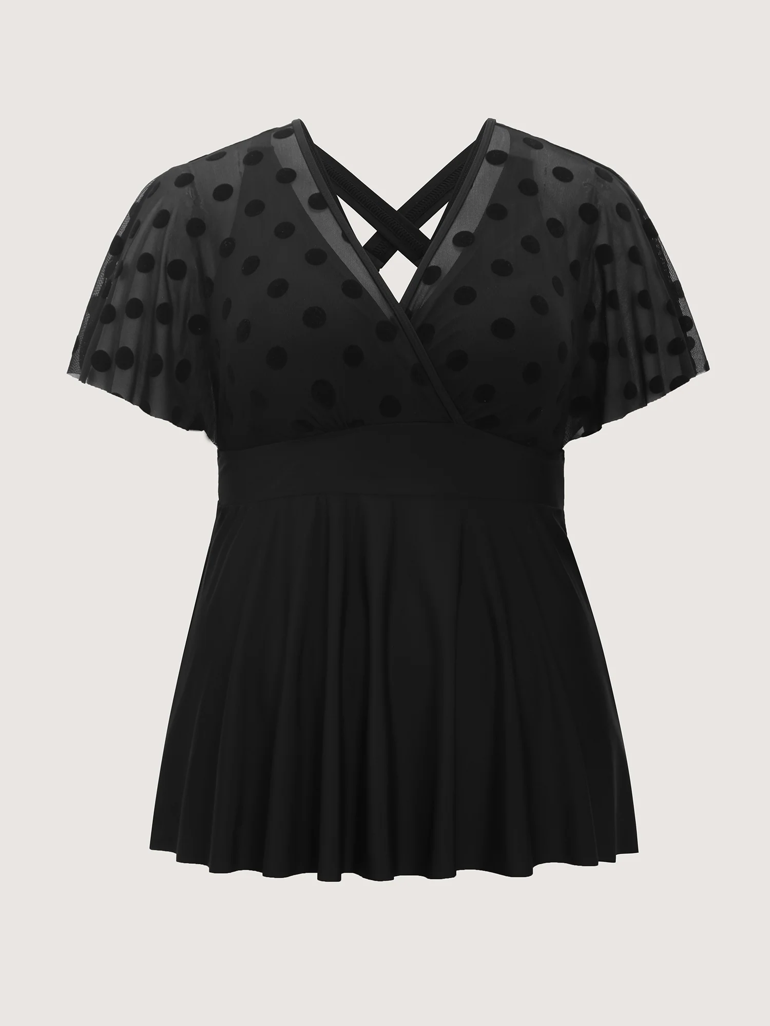 Polka Dots Sheer Swim Top - Image 7