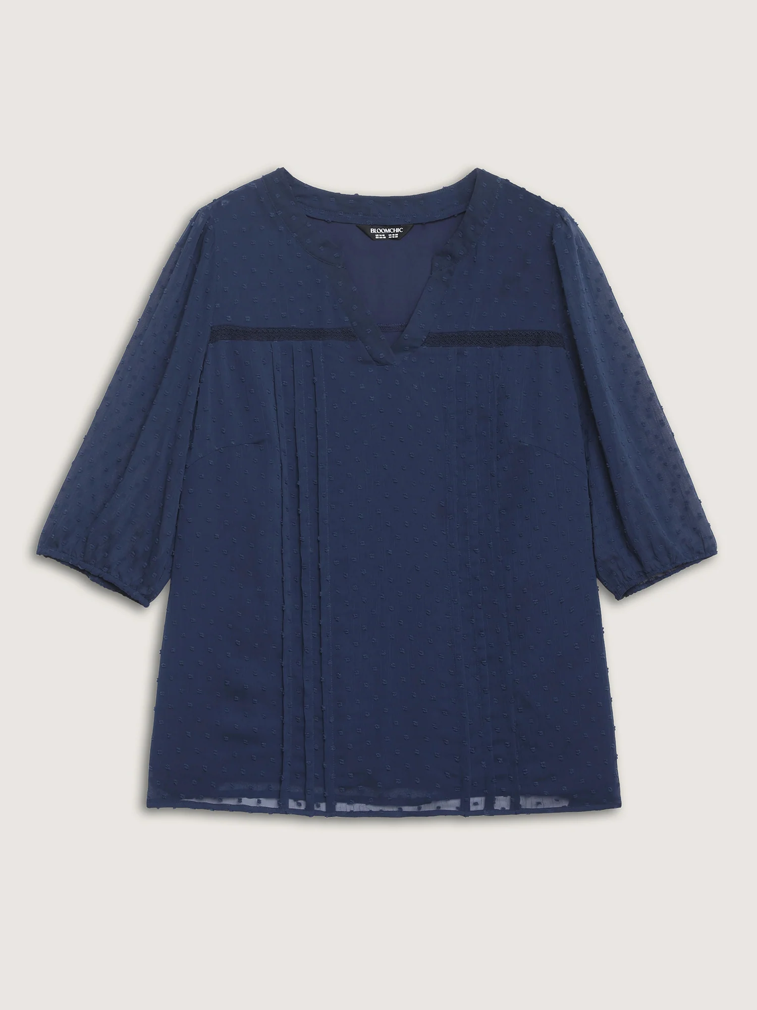 Polka Dots Sheer Textured Blouse - Image 7