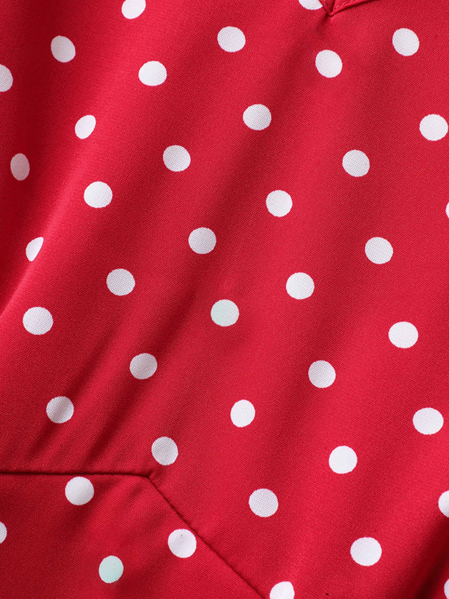 Polka Dots Shirred Waist Blouse - Image 5