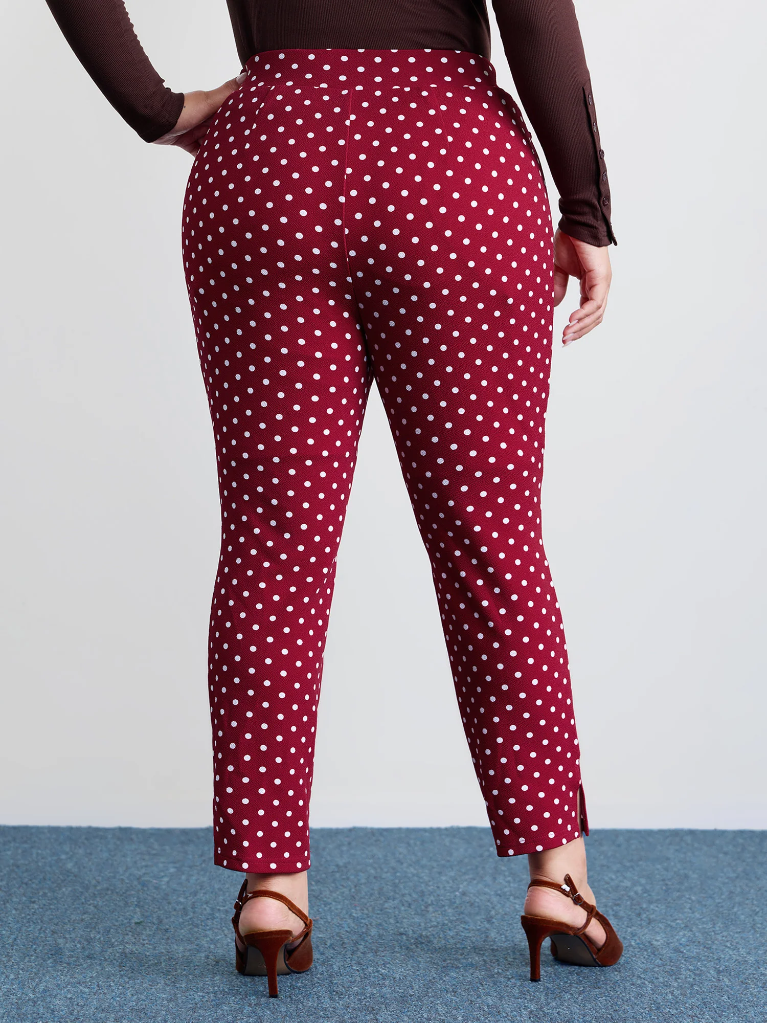 Polka Dots Skinny-Fit Pants - Image 10