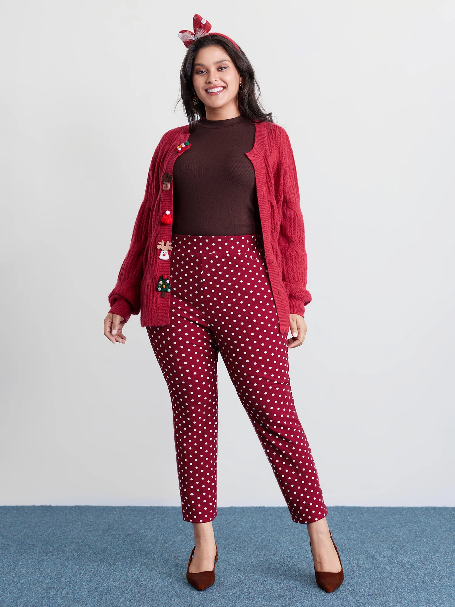 Polka Dots Skinny-Fit Pants - Image 7