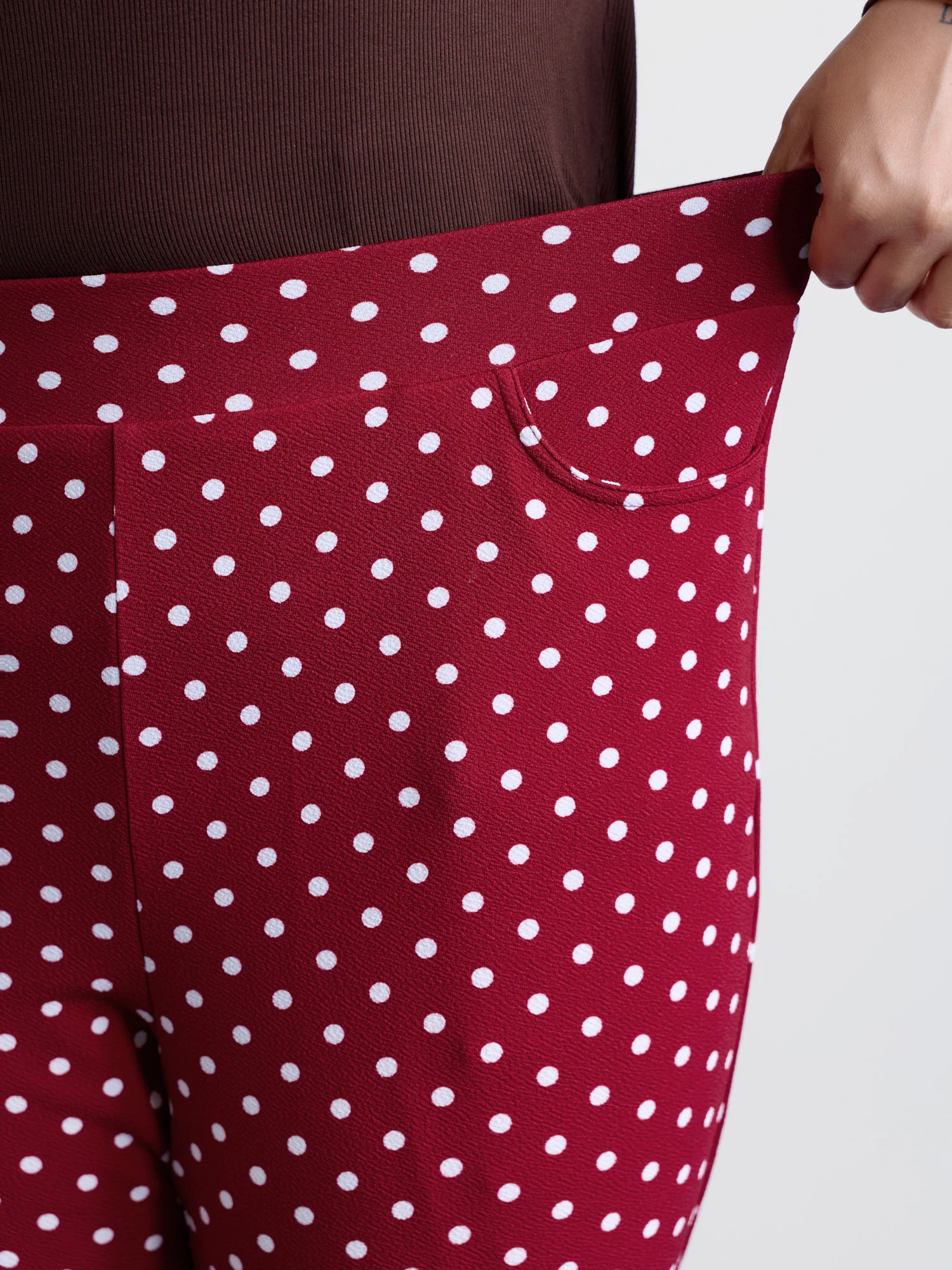 Polka Dots Skinny-Fit Pants - Image 9