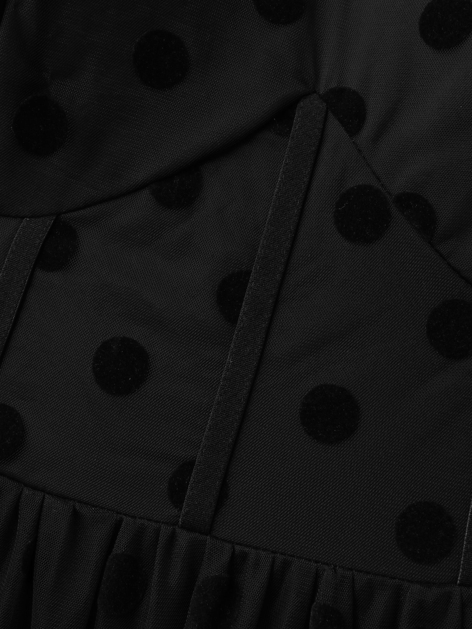 Polka Dots Structured Corset Detail Midi Dress - Image 5