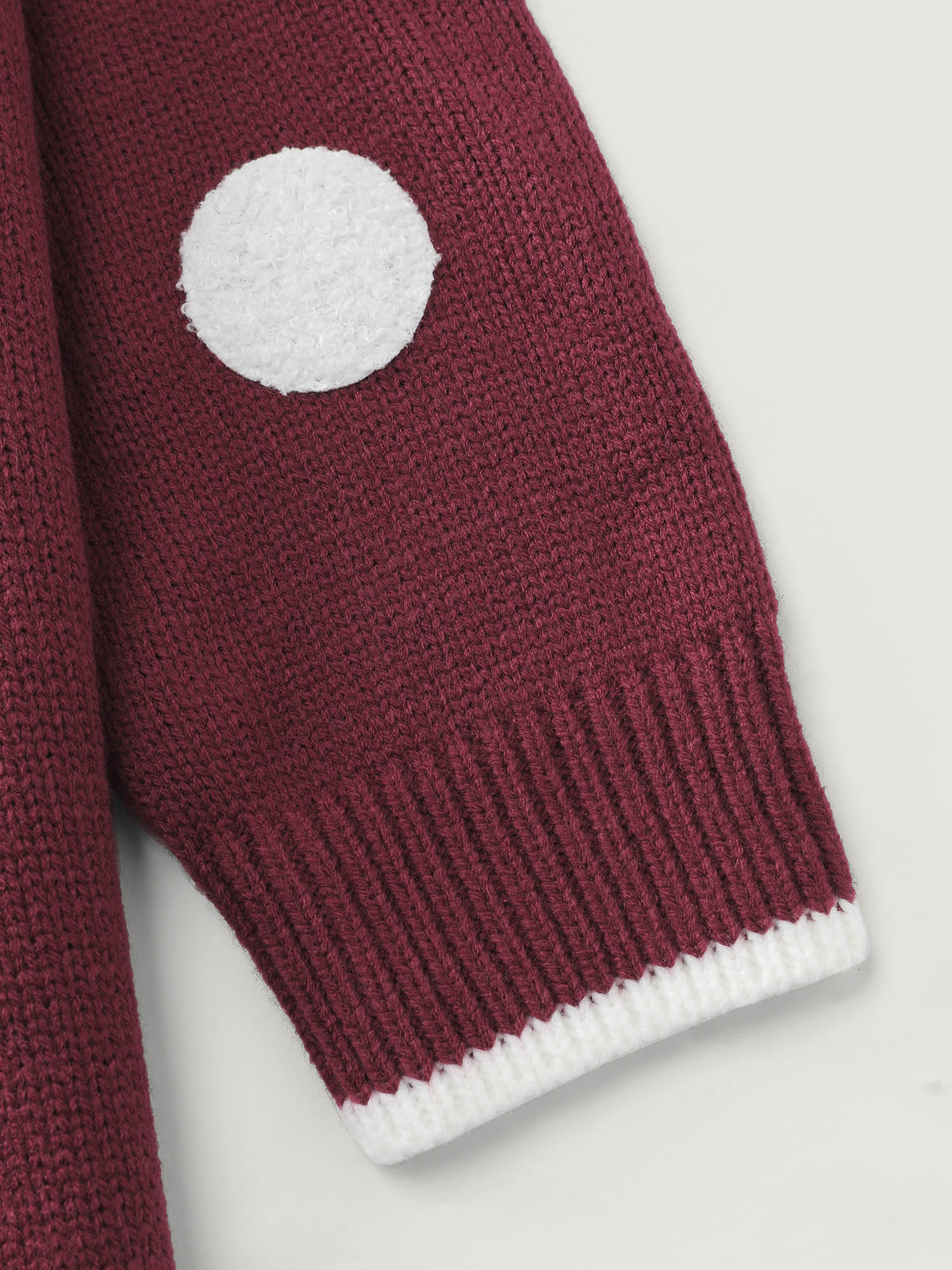 Polka Dots Textured Raglan Sleeve Pullover - Image 6