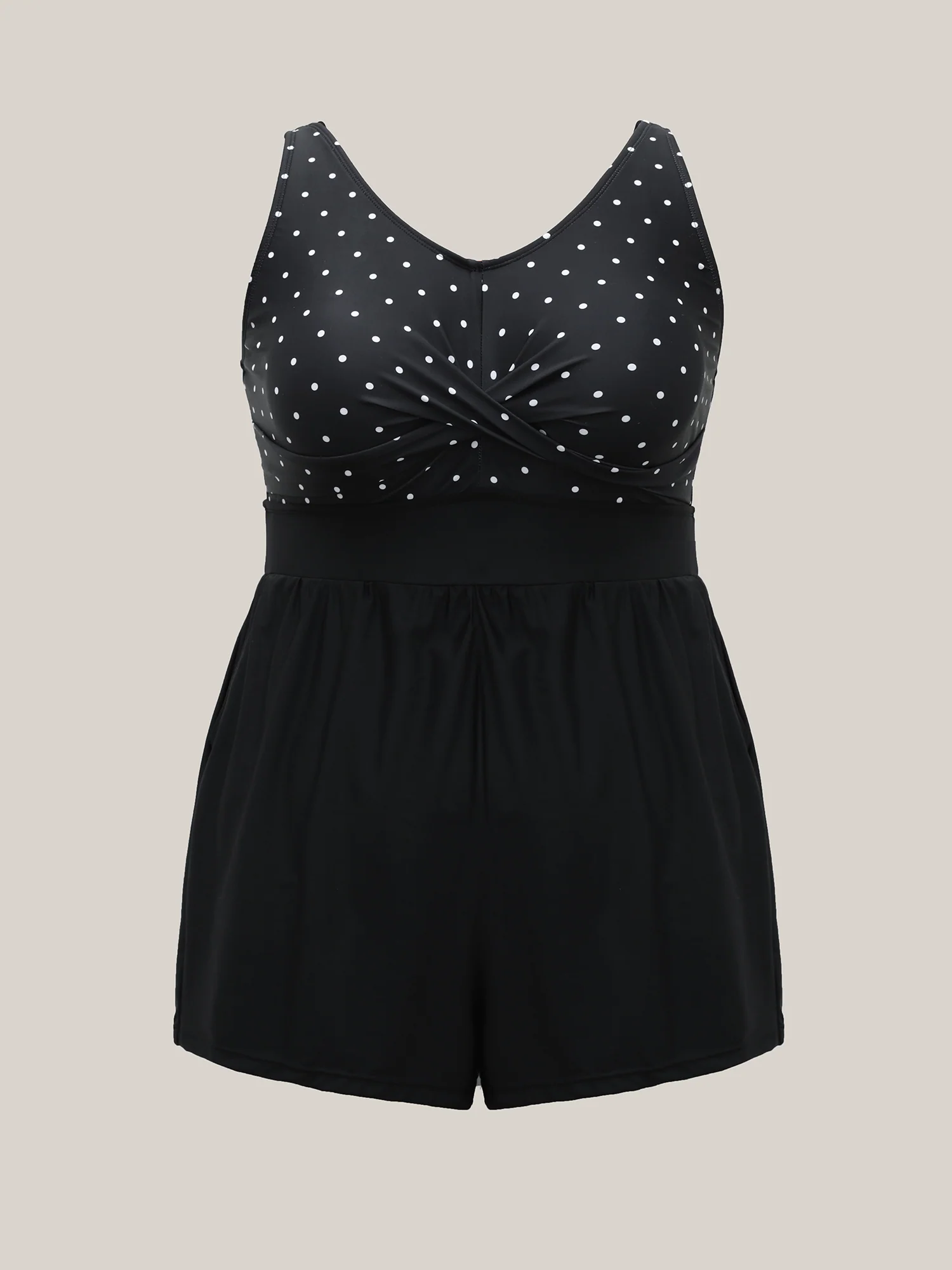 Polka Dots Twist One-Piece Swimsuit - Image 7