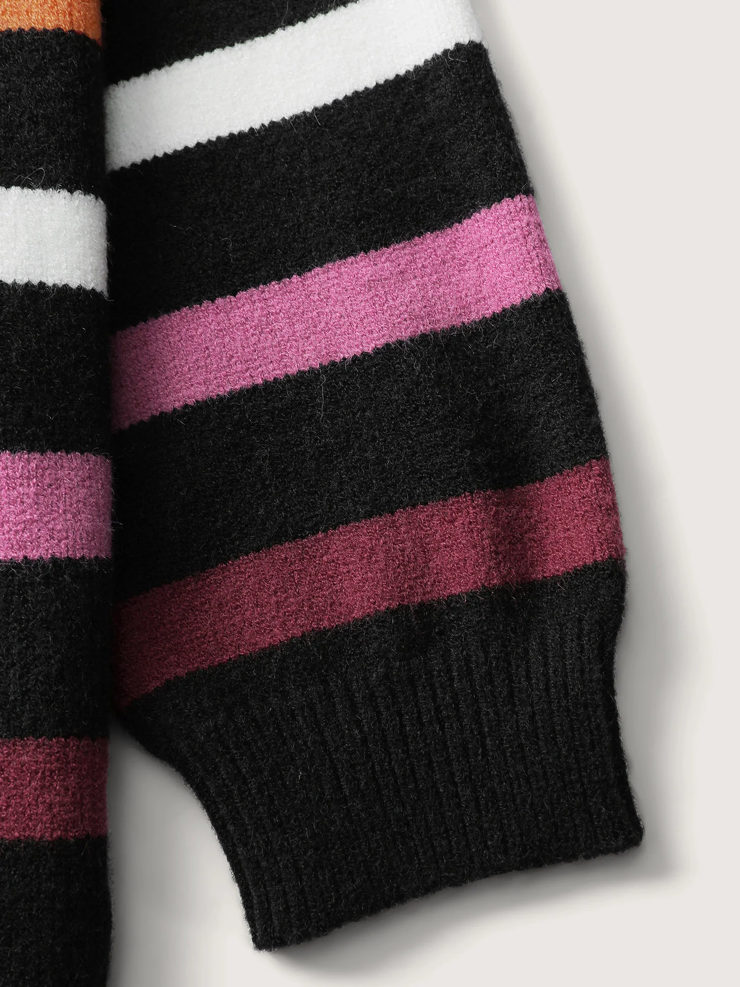 Supersoft Polo Collar Colorful Stripes Pullover - Image 6