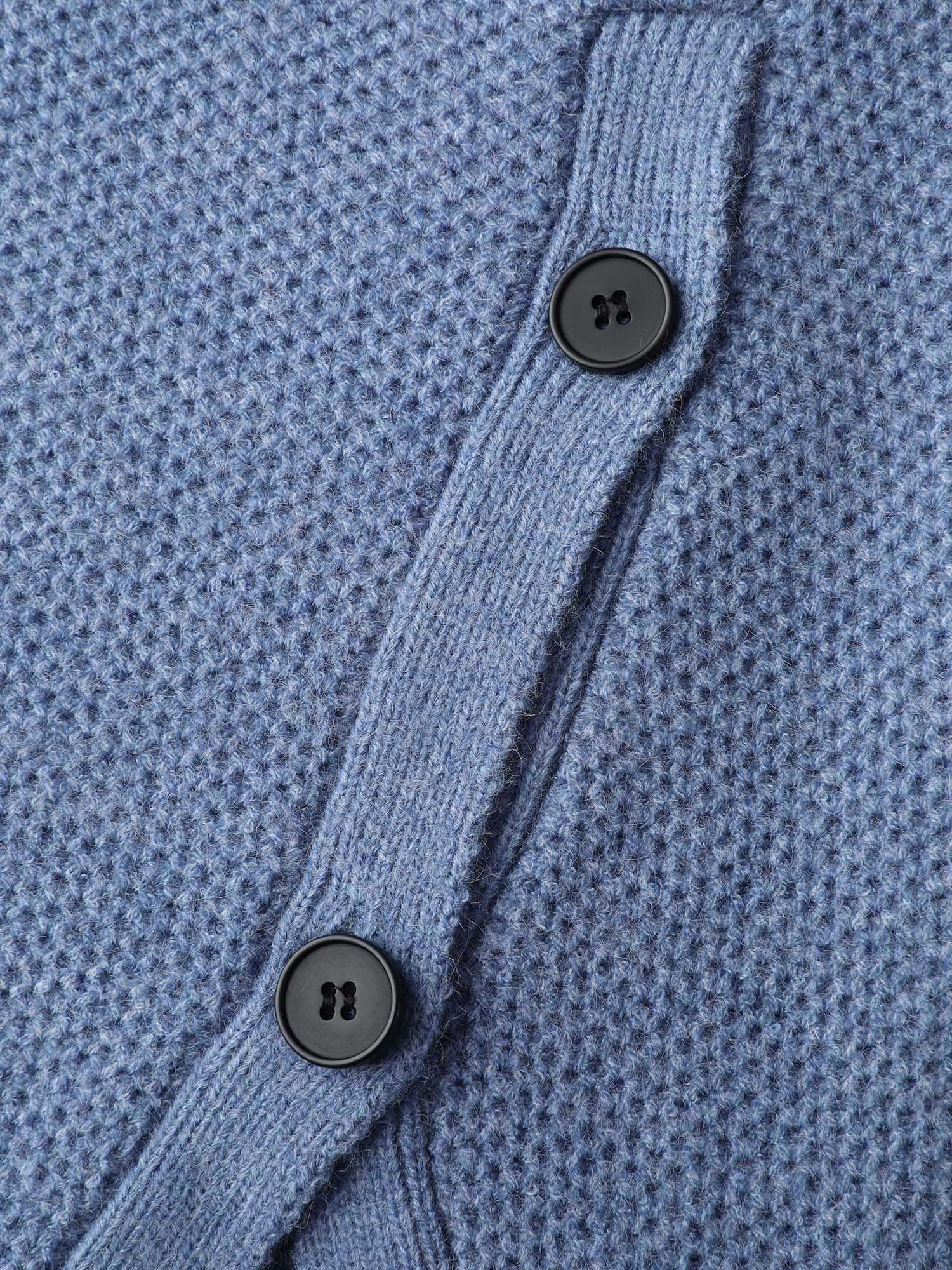 Polo Collar Side Buttons Curvy Pullover - Image 5