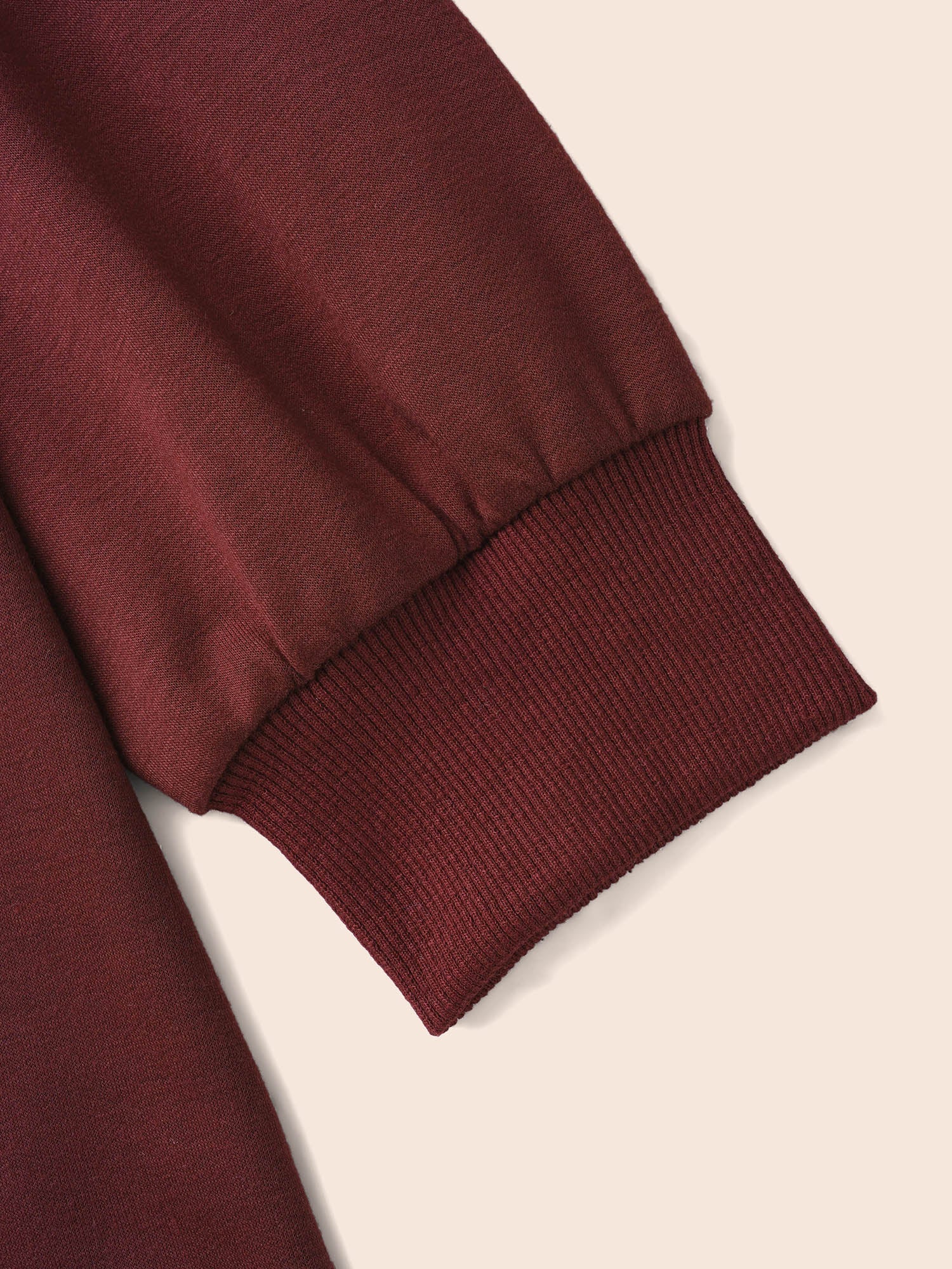 Polo Neck Contrast Patchwork Sweatshirt - Image 7