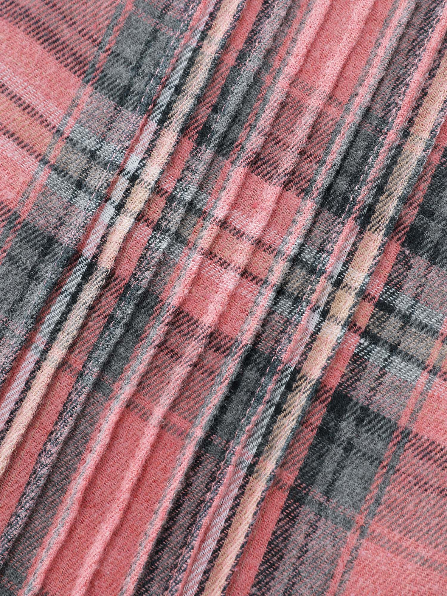 Pretty Plaid Toothpick Pleats Blouse - Image 5