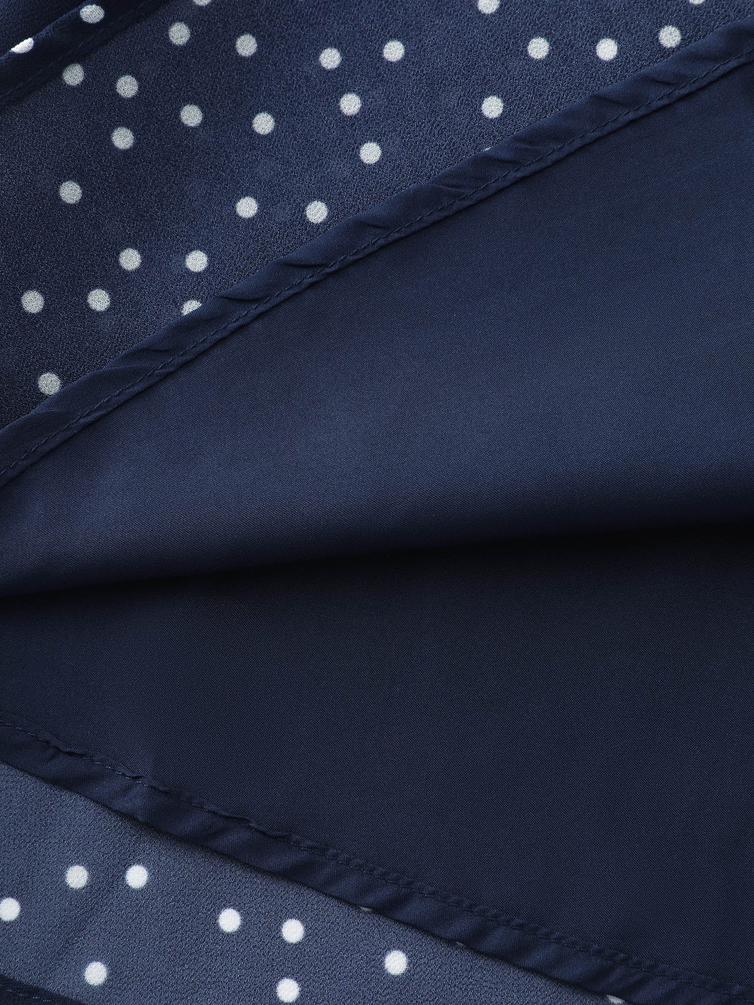 Pretty Polka Dots Ribbon Neckline Midi Dress - Image 7