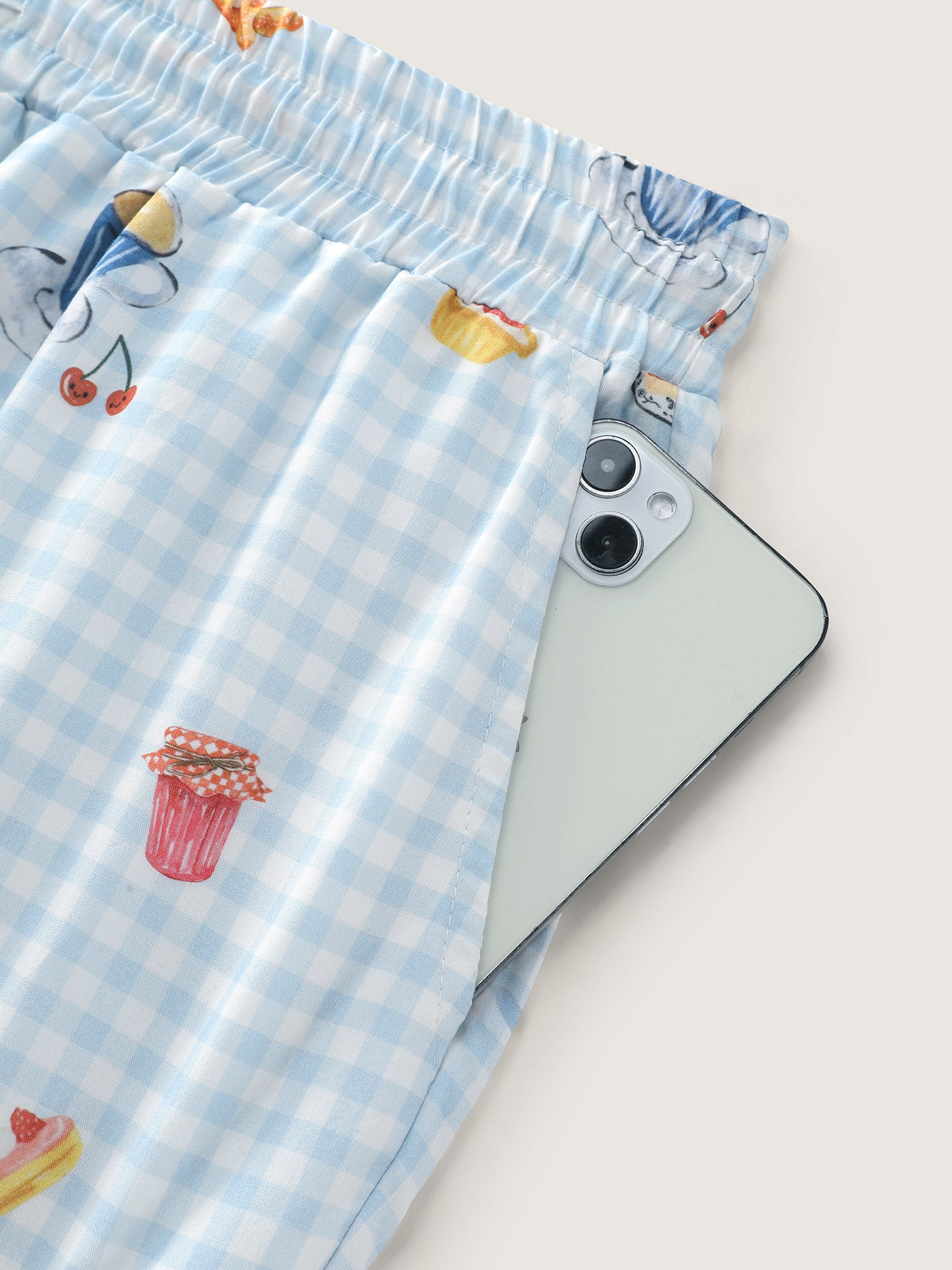 Pretzel Coffee Print Drawstring Lounge Set - Image 13
