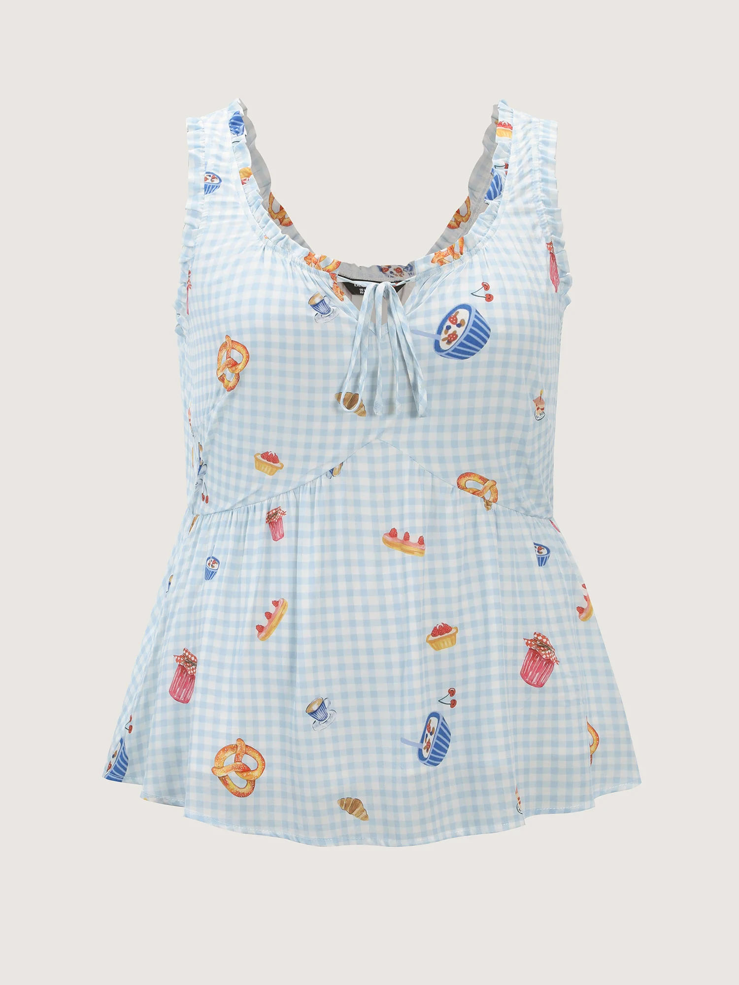 Pretzel Coffee Print Drawstring Lounge Set - Image 8