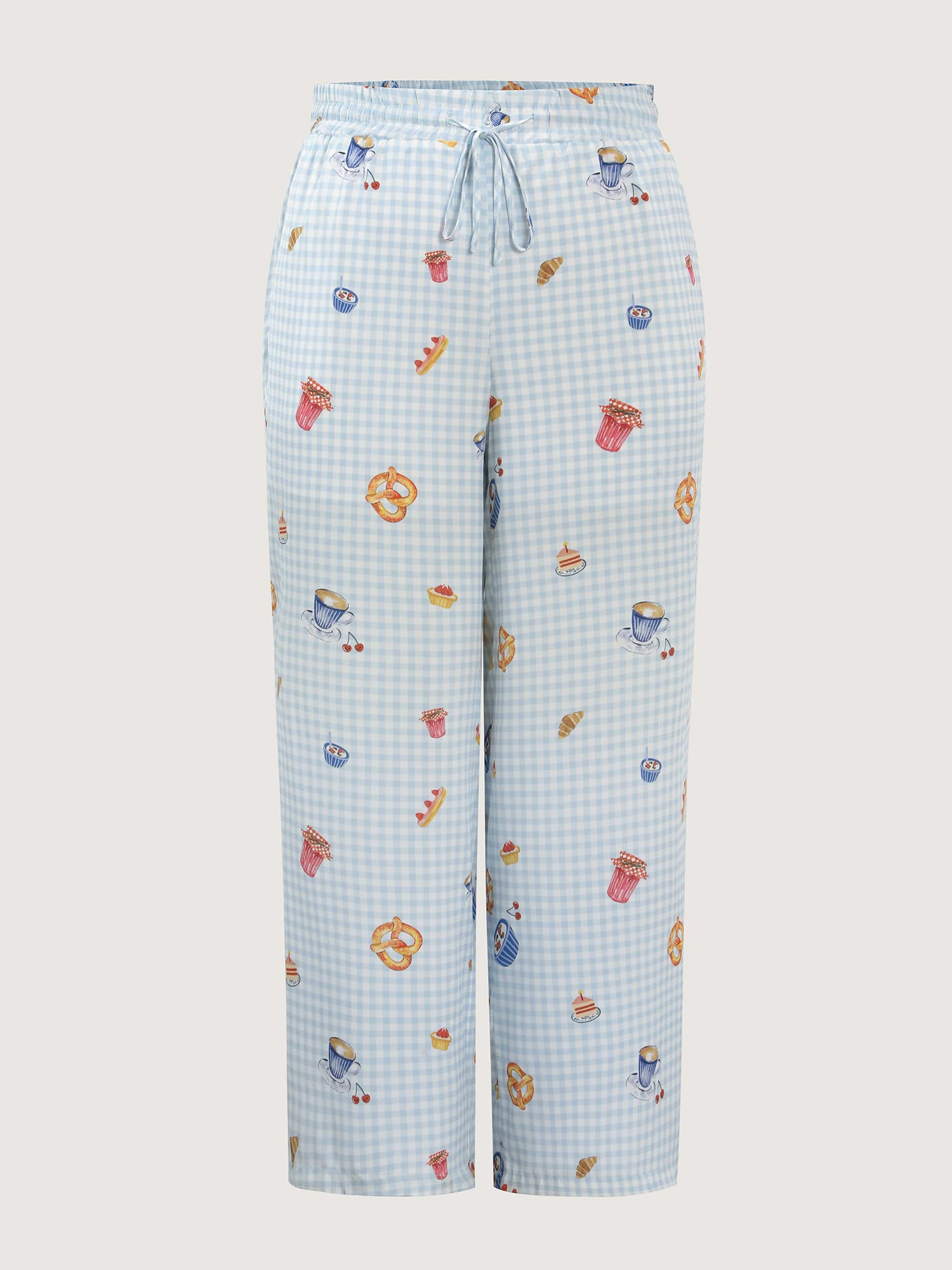 Pretzel Coffee Print Drawstring Lounge Set - Image 9