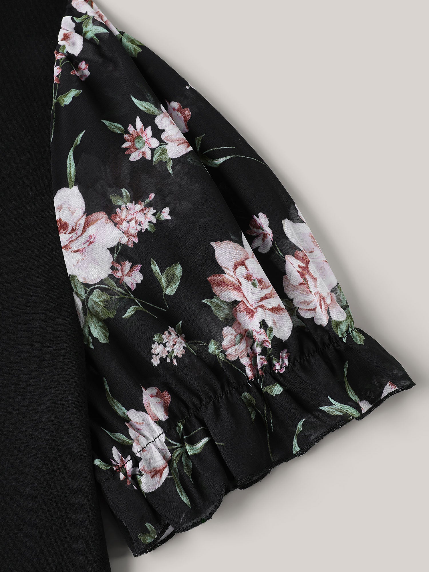 Printed Puff Sleeve Crew Neck T-Shirt - Image 5