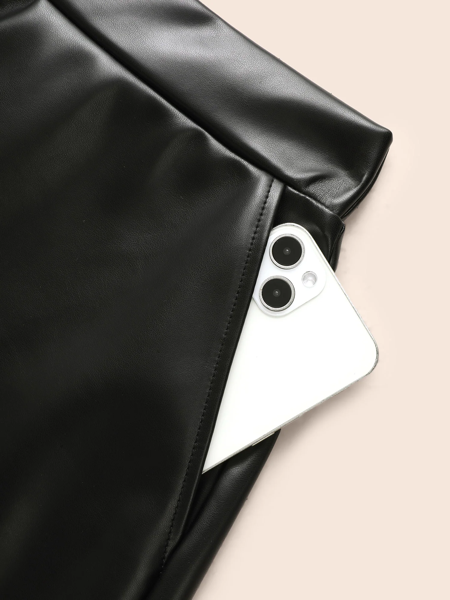 PU Leather A-Line Skirt - Image 5
