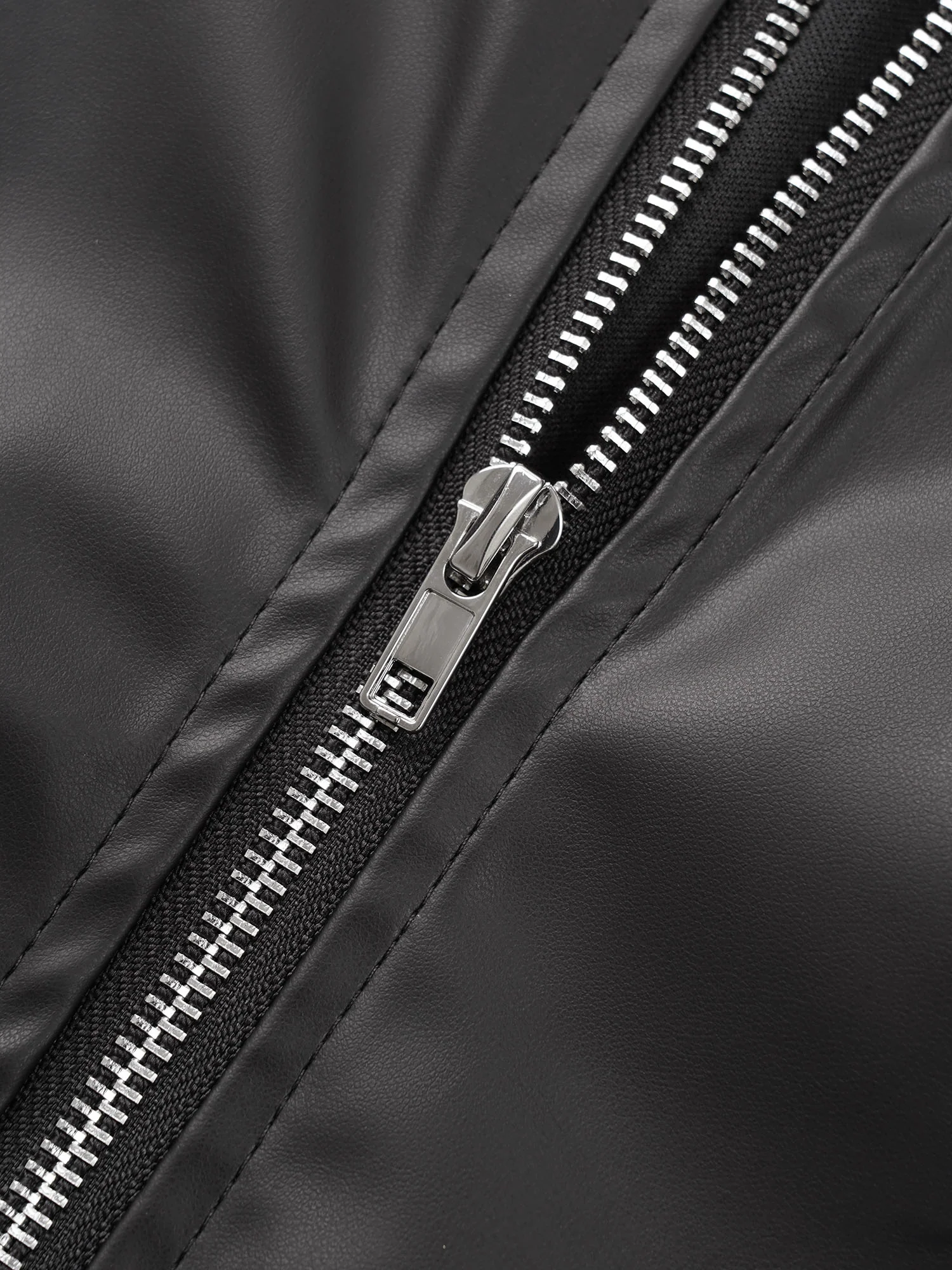 PU Leather Pocket Zipper Jacket - Image 5