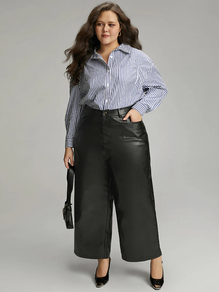 PU Wide Leg Pocket Pants - Image 4