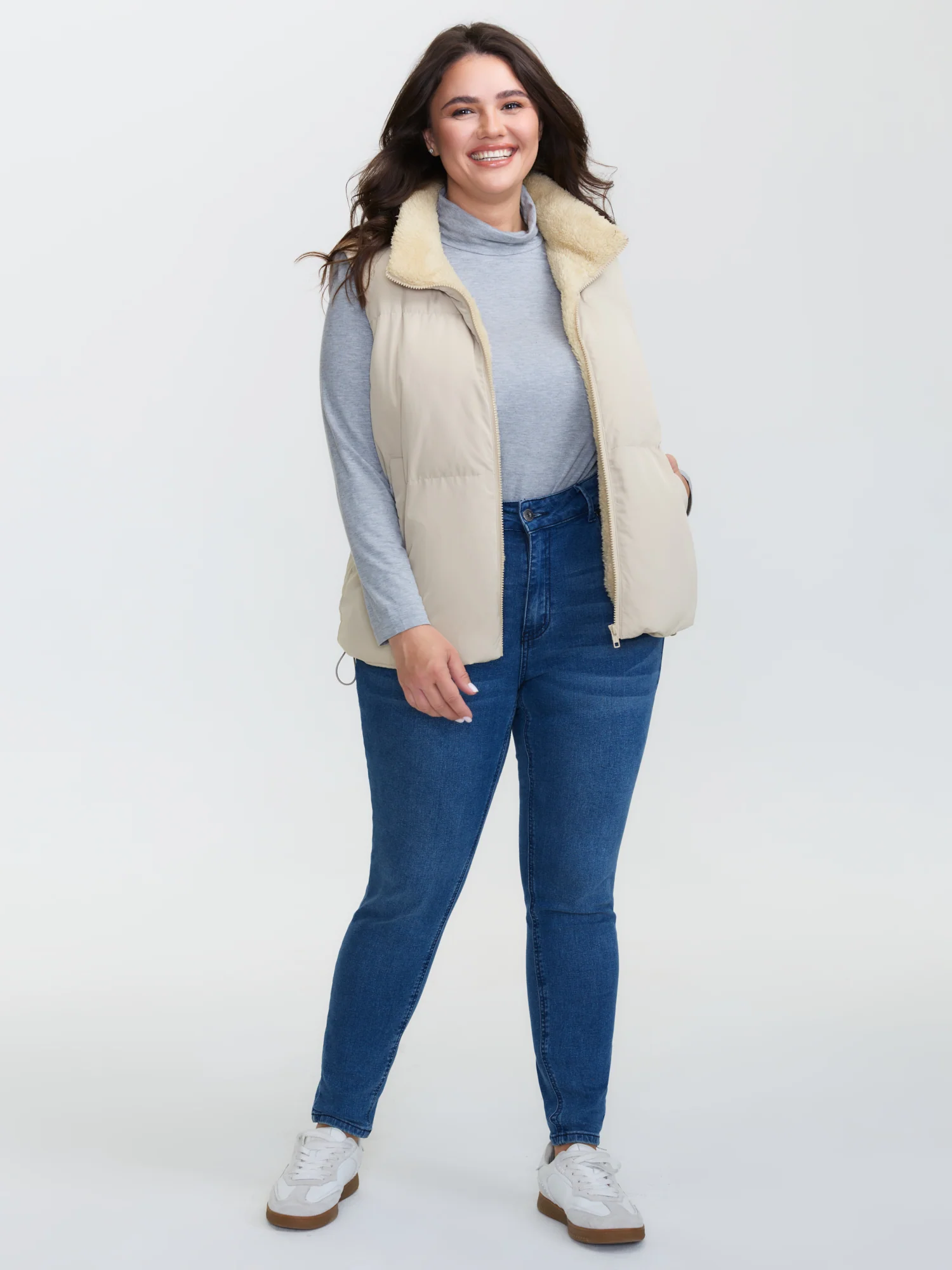 Puffer Zipper Quilted Vest - Image 3