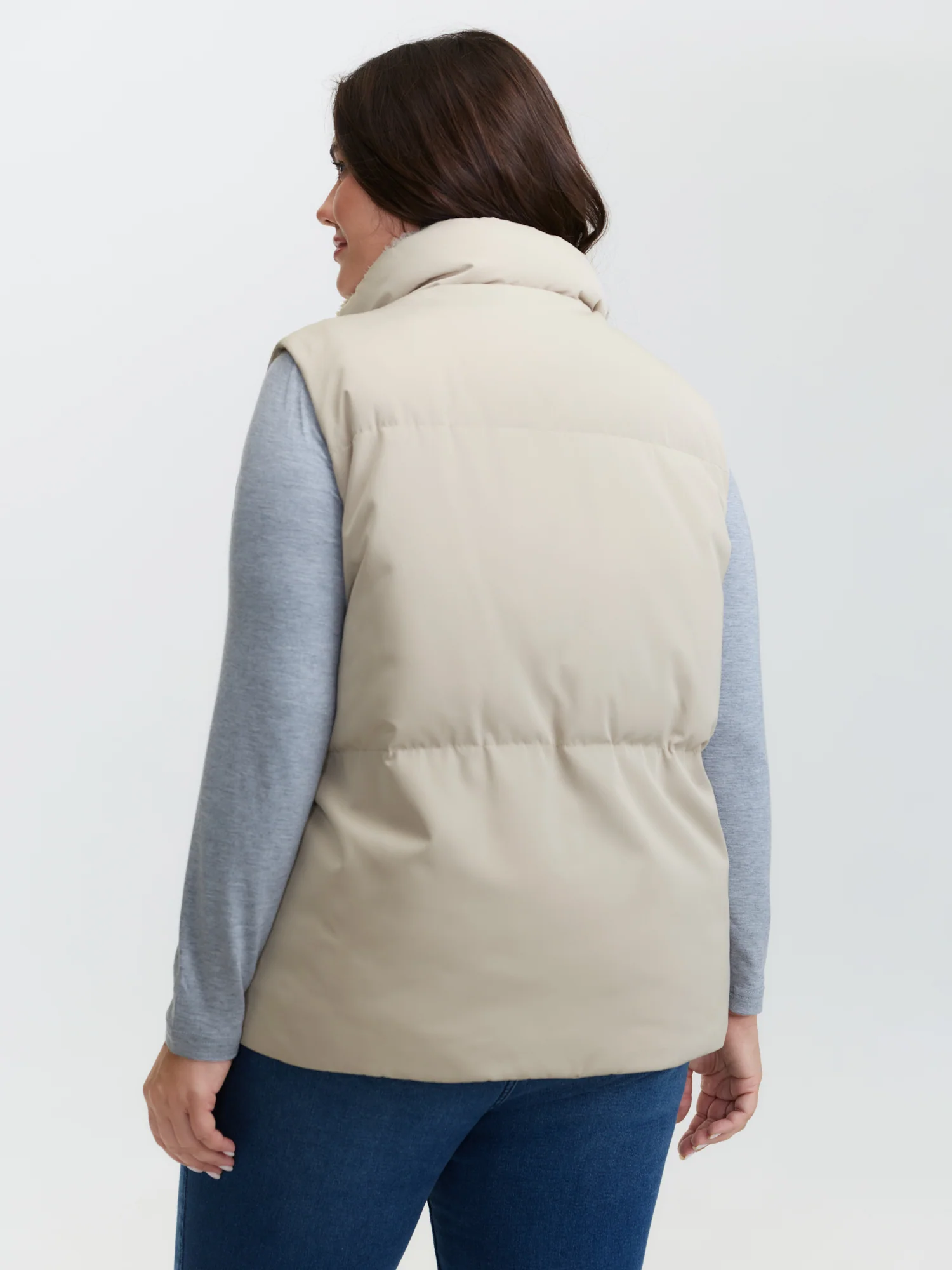 Puffer Zipper Quilted Vest - Image 4