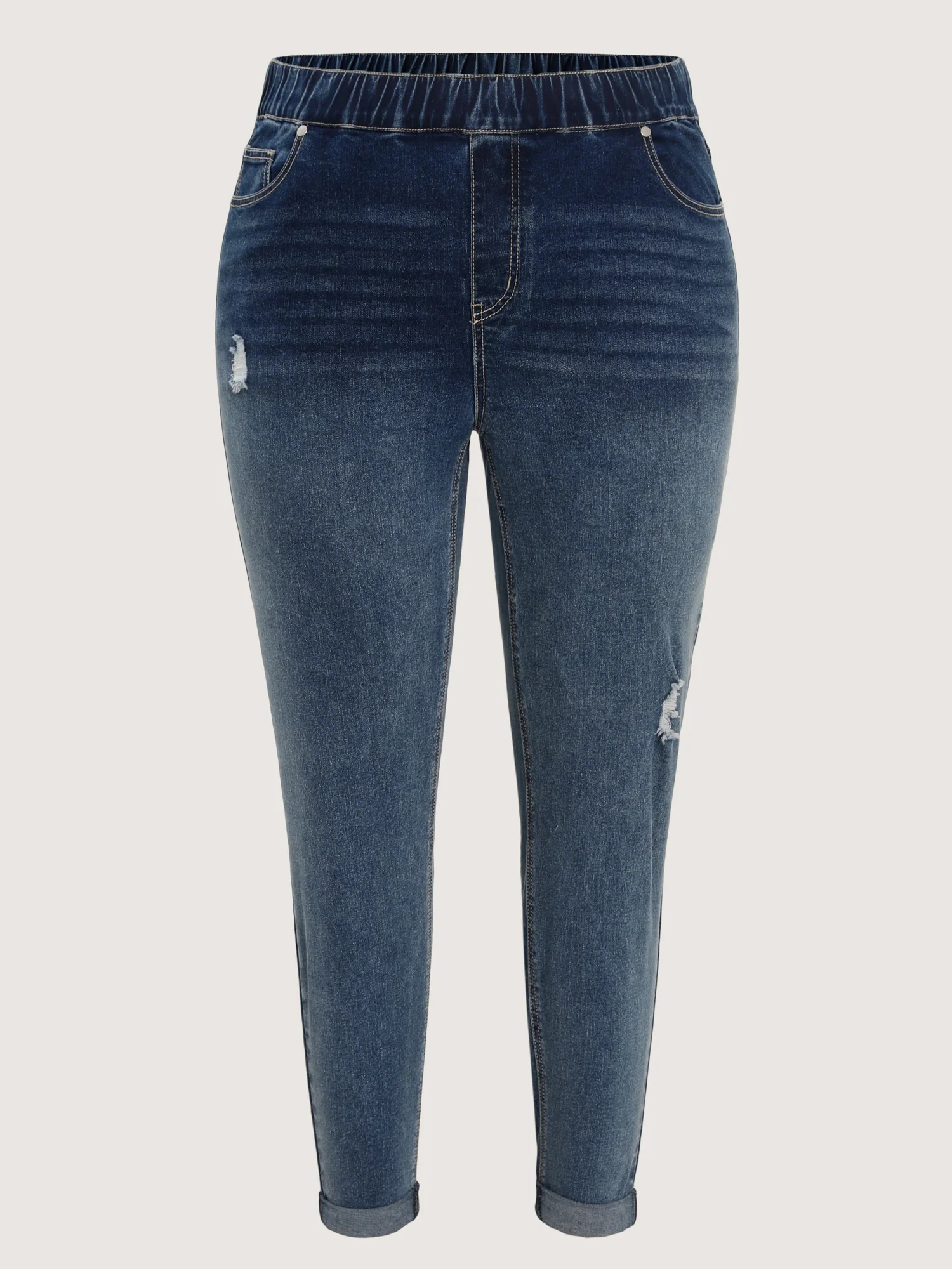 Pull-On Elastic Waist Skinny-Fit Jeans - Image 8